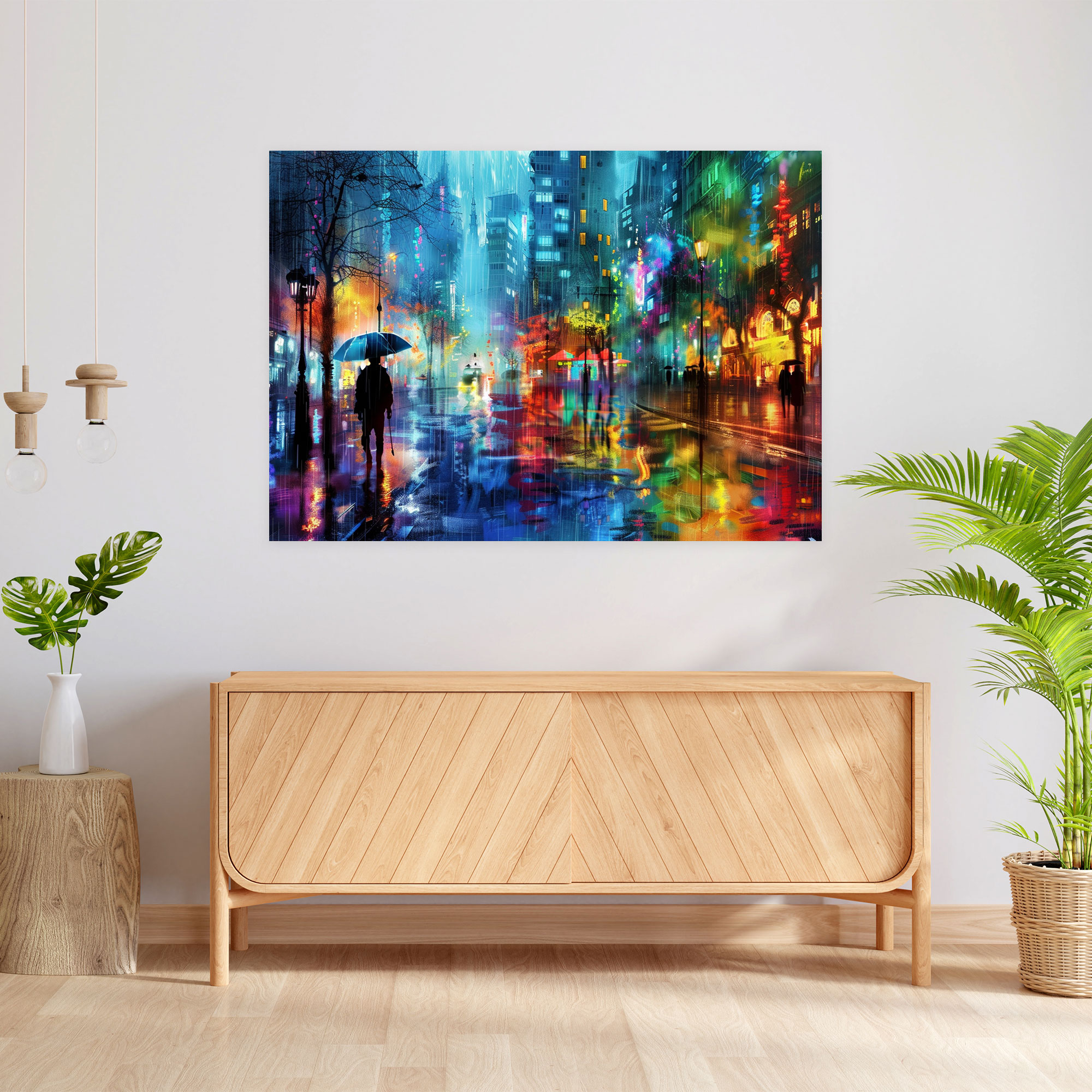 Leonid Afremov Şehir Manzarası Kanvas Tablo - Duvar Dekorasyonu Kanvas Sanat