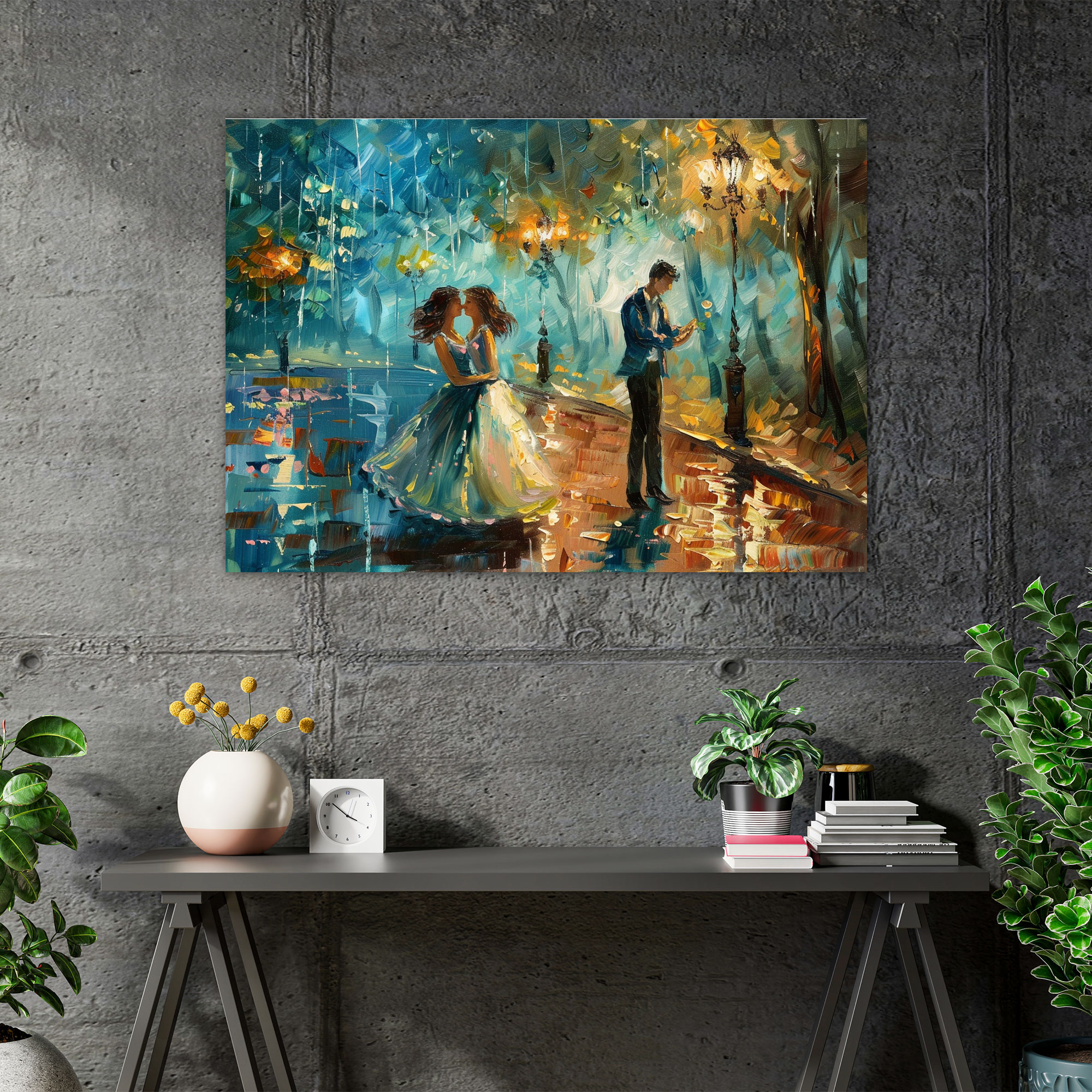 Leonid Afremov Romantic Couple Wall Art - Leonid Afremov, Canvas Print, Wall Decoration, Canvas