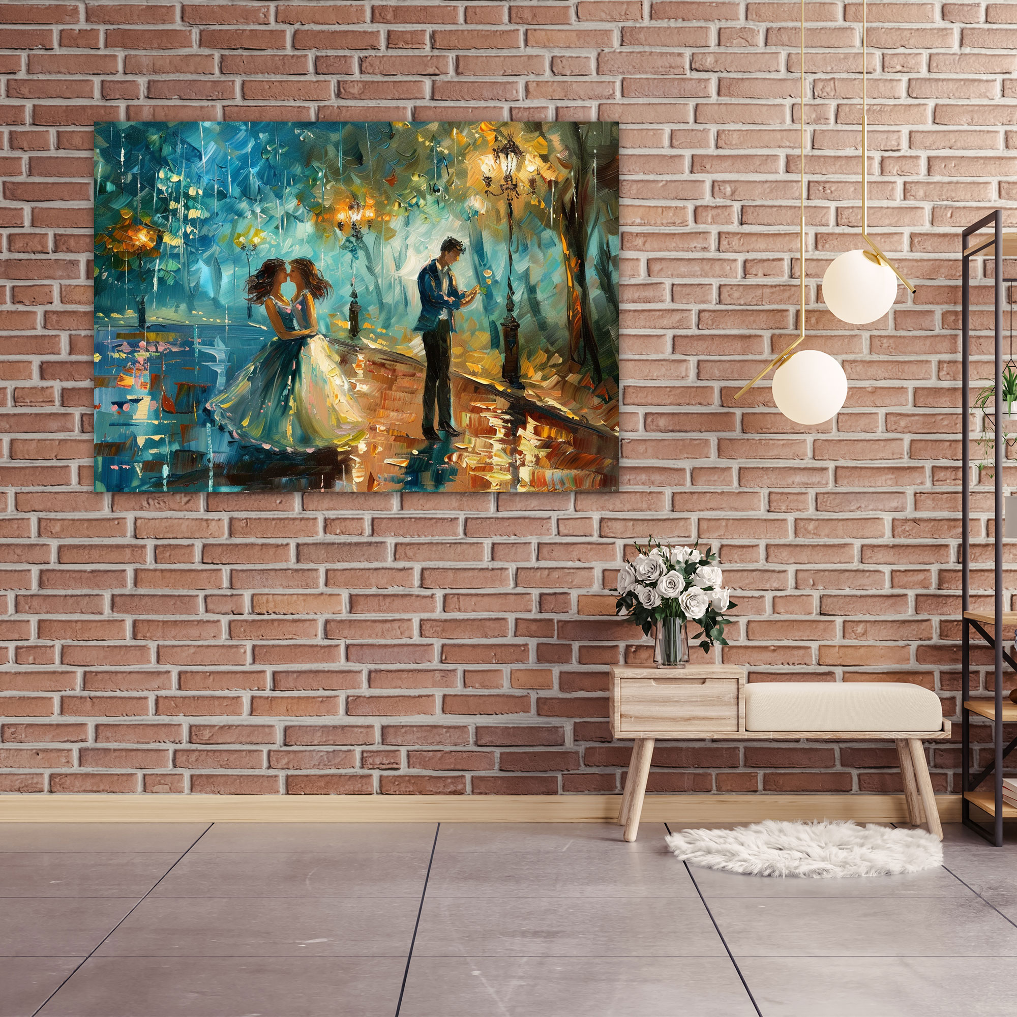 Leonid Afremov Romantic Couple Wall Art - Leonid Afremov, Canvas Print, Wall Decoration, Canvas