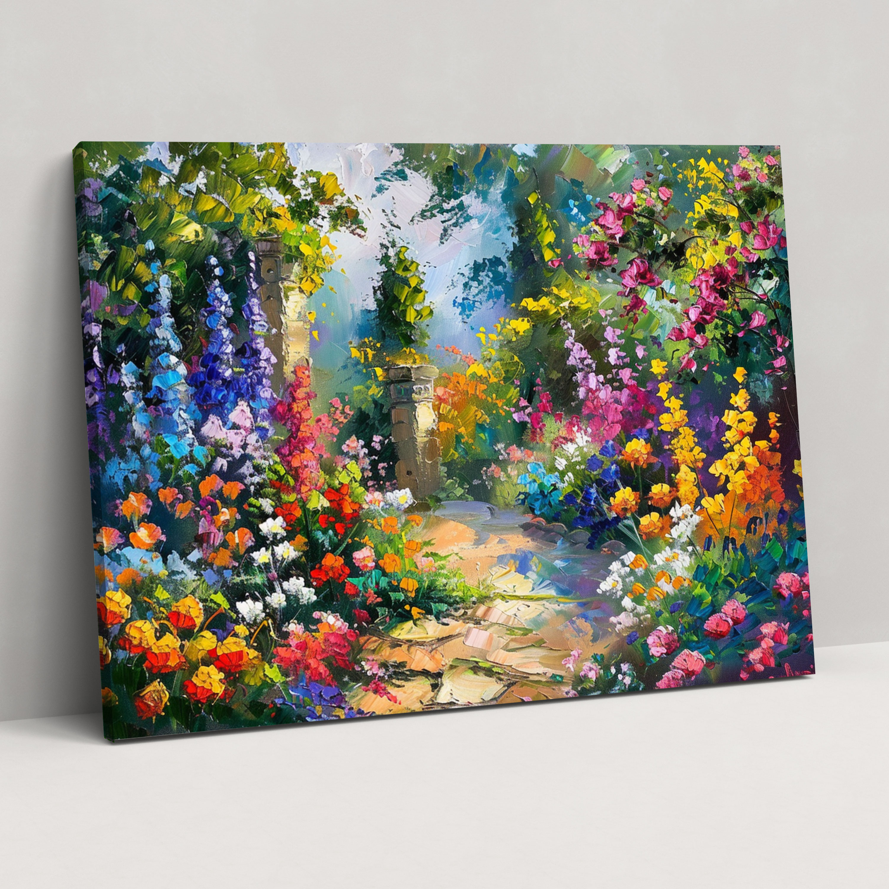 Leonid Afremov Floral Garden Wall Decoration - Leonid Afremov, Home Decoration, Wall Decoration, Canvas
