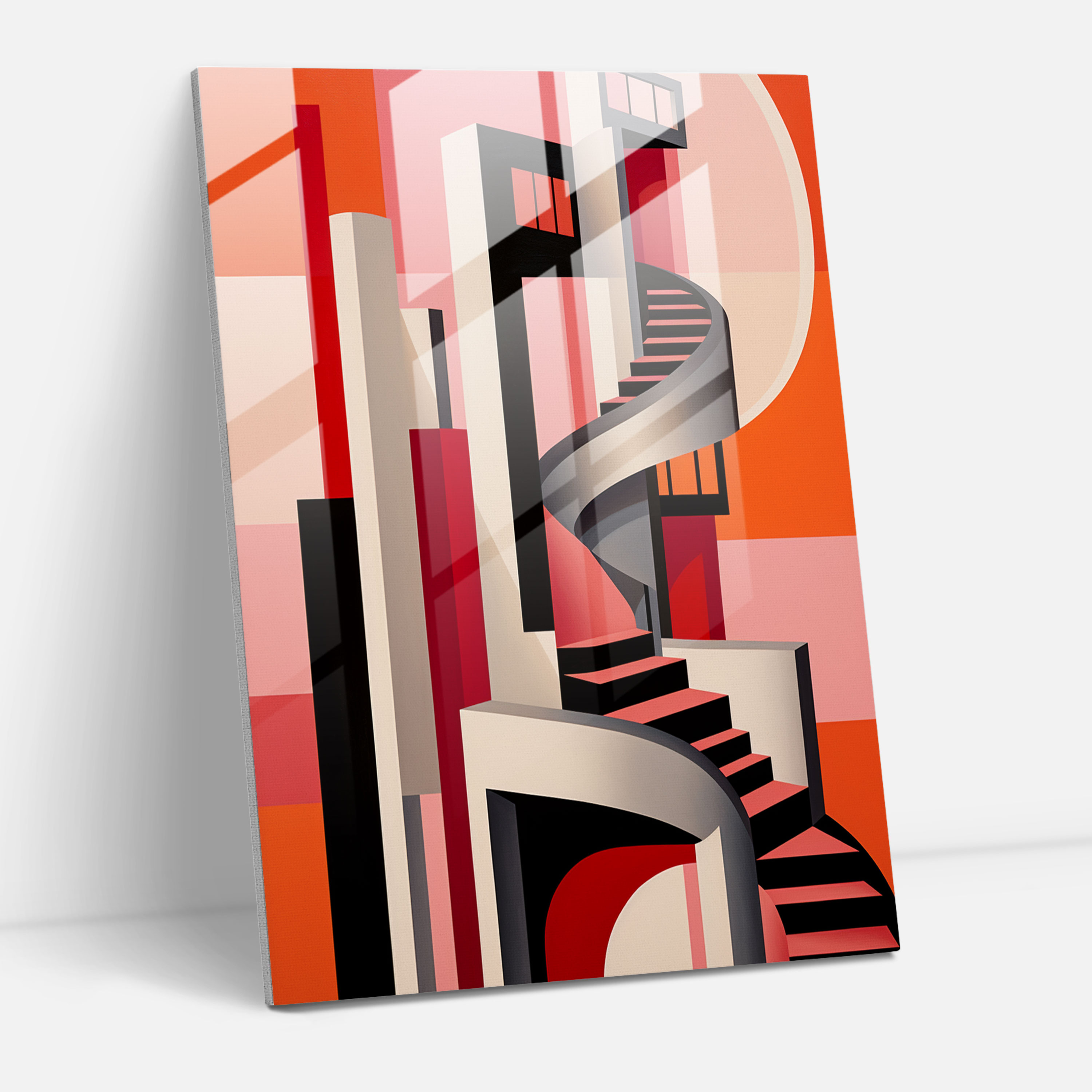 Geometric Lighthouse Glass Wall Art - Lighthouse, Glass Art, Glass Wall Art, Modern Art
