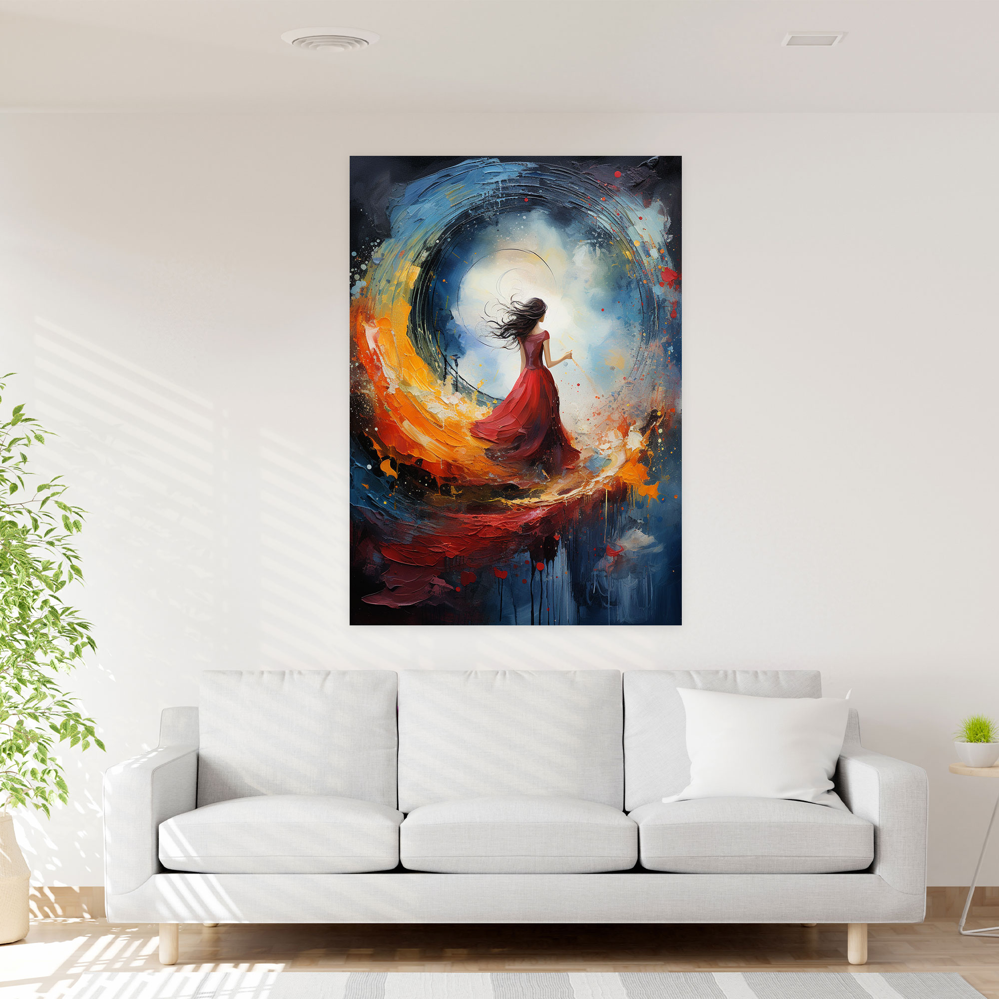 Abstract Lighthouse Wall Art - Lighthouse, Wall Decoration, Abstract, Vibrant