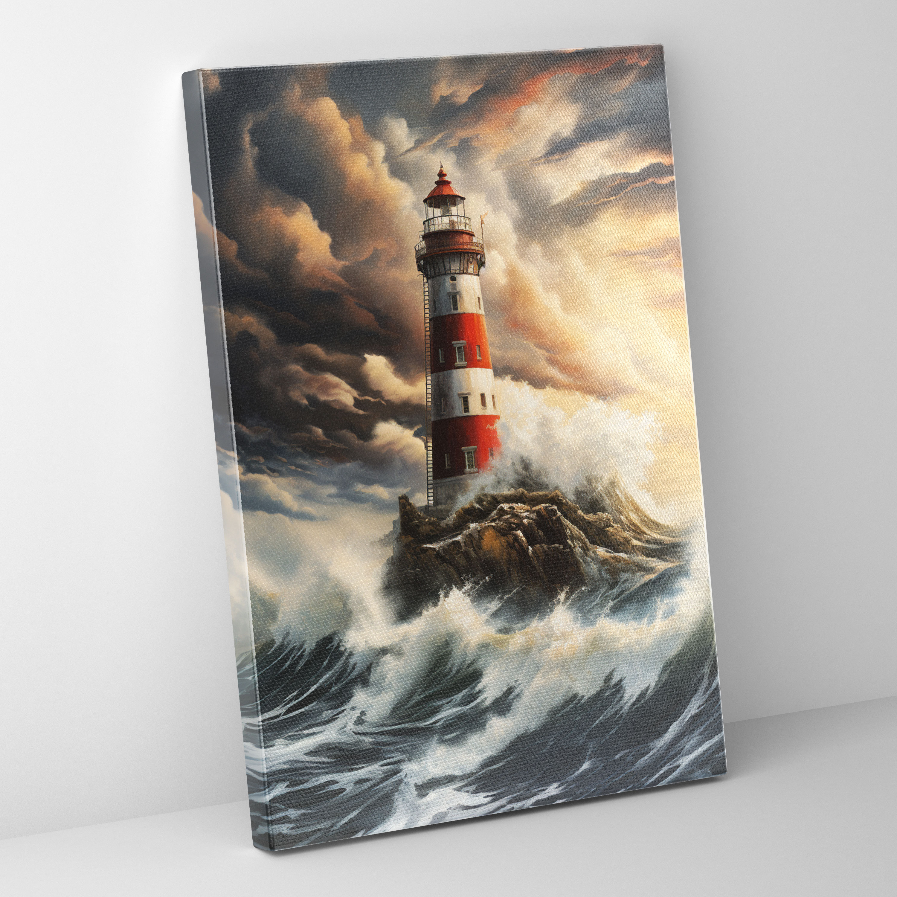 Lighthouse Canvas Print - Lighthouse, Majestic Lighthouse, Canvas Wall Art, Meticulous Details