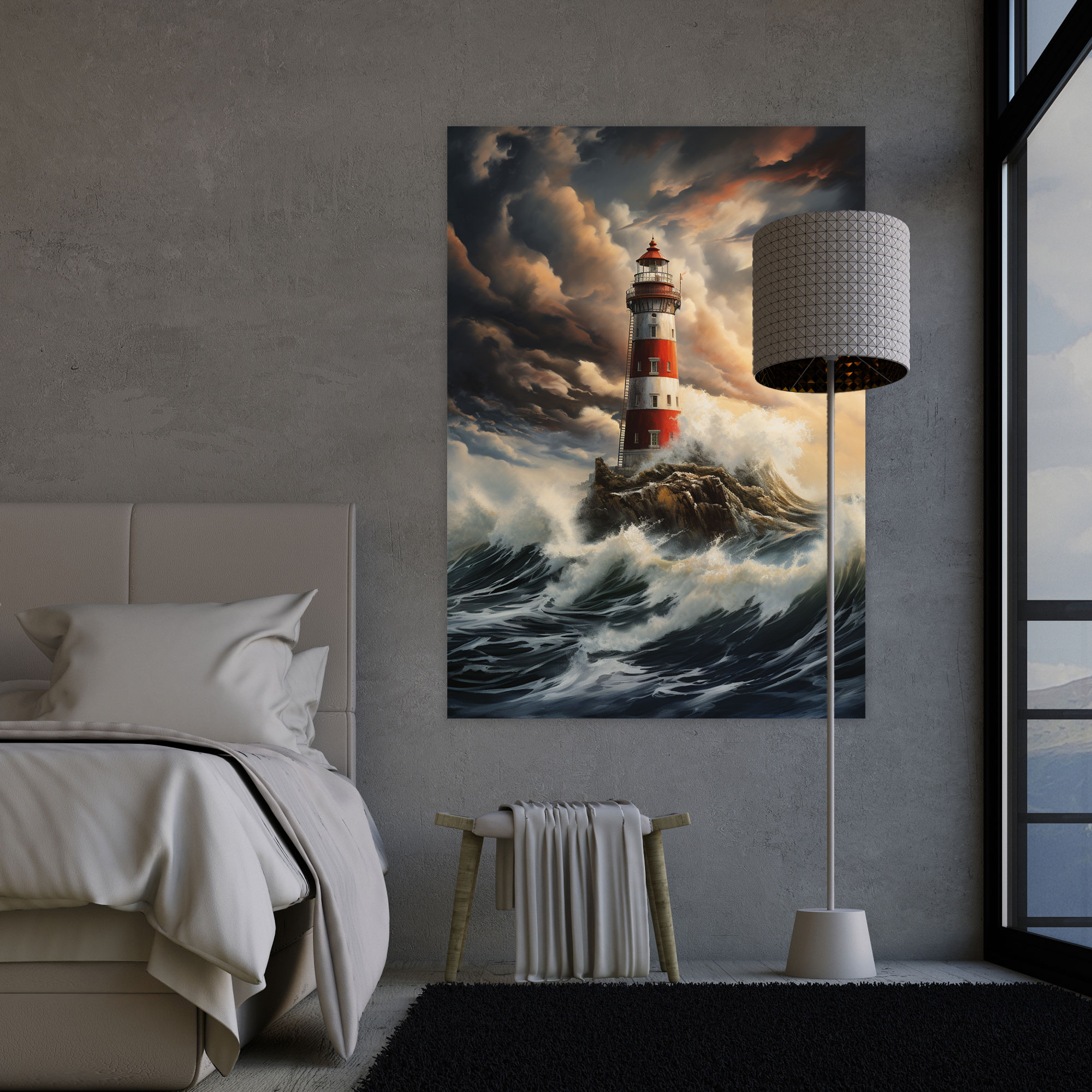 Lighthouse Canvas Print - Lighthouse, Majestic Lighthouse, Canvas Wall Art, Meticulous Details