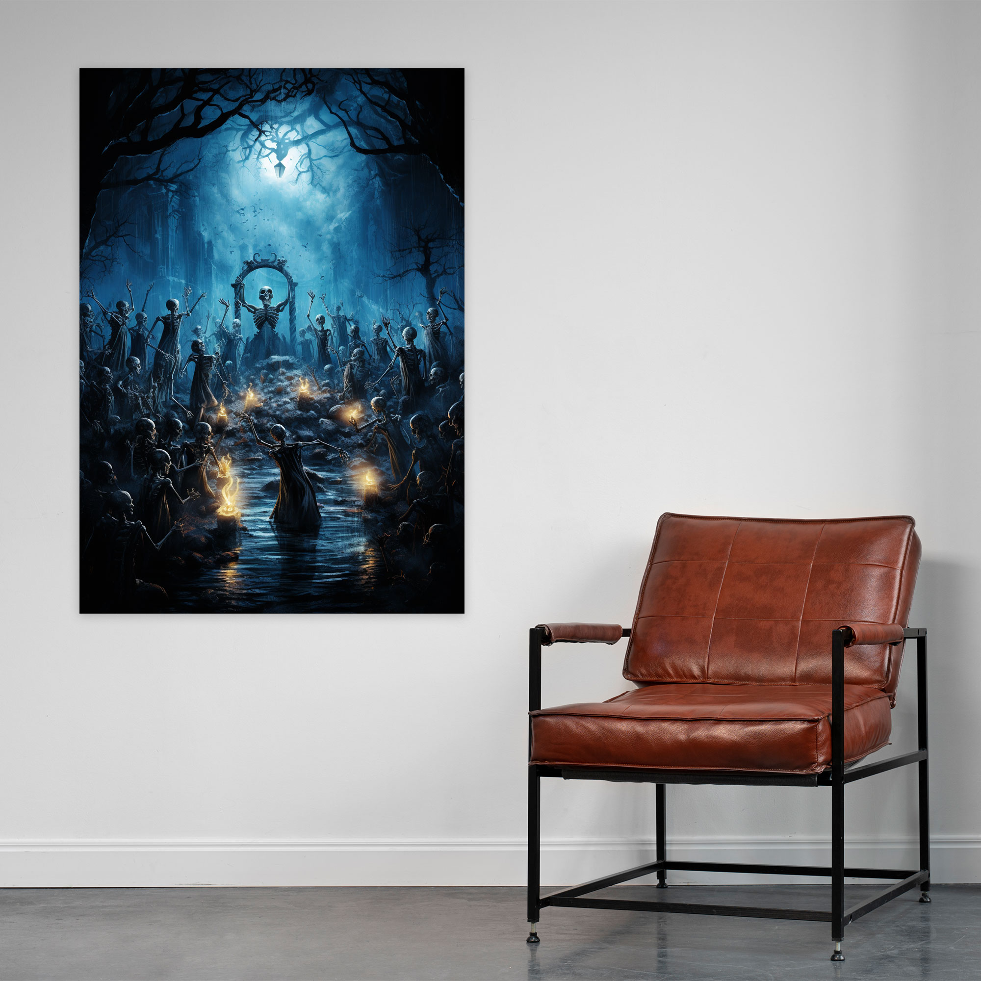 Los Muertos Moonlit Cemetery Canvas Print - Los Muertos, Los Muertos, Moonlit Cemetery, Canvas Print