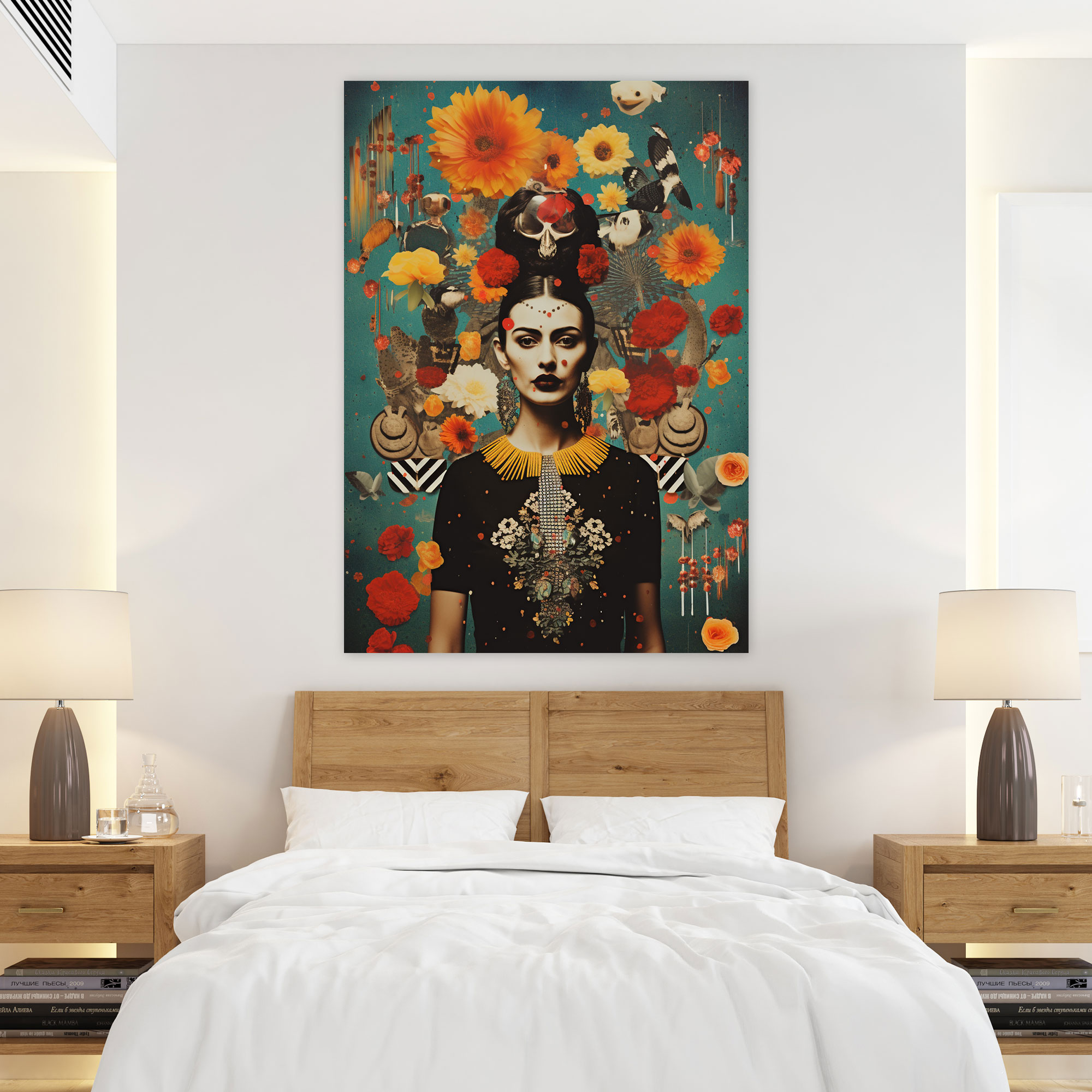 Los Muertos Vintage Collage Wall Art - Los Muertos, Wall Decoration, Vintage Photographs, Home Decoration
