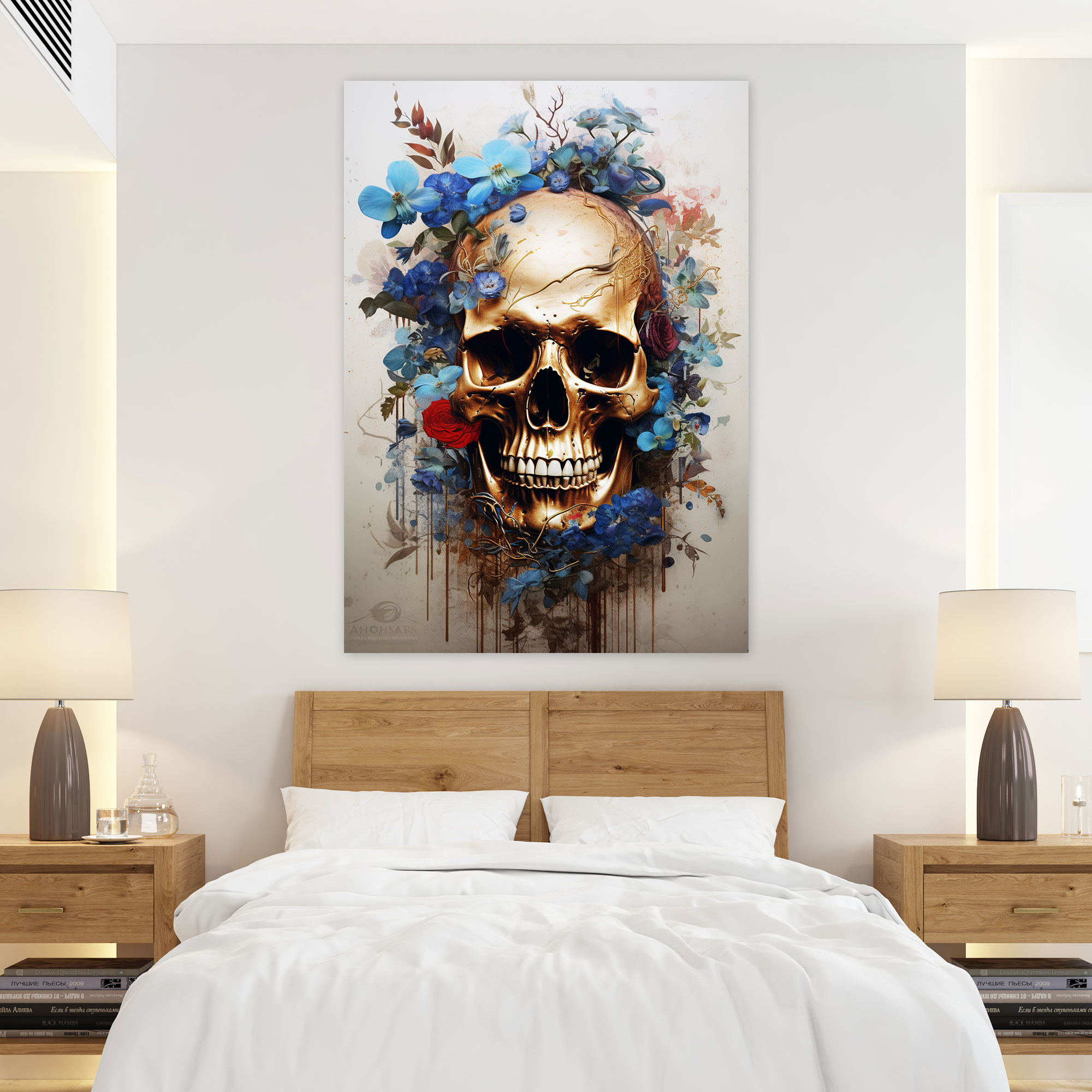 Los Muertos Wall Art - Los Muertos, Skull Motifs, Photography And Digital Manipulation, Modern And Artistic