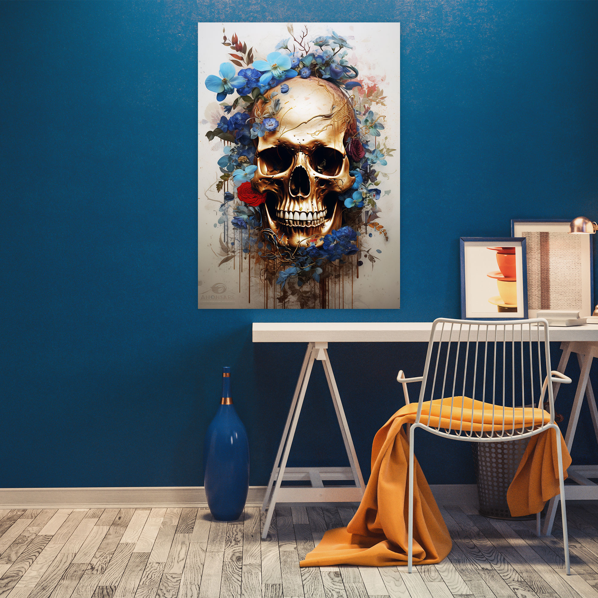 Los Muertos Wall Art - Los Muertos, Skull Motifs, Photography And Digital Manipulation, Modern And Artistic