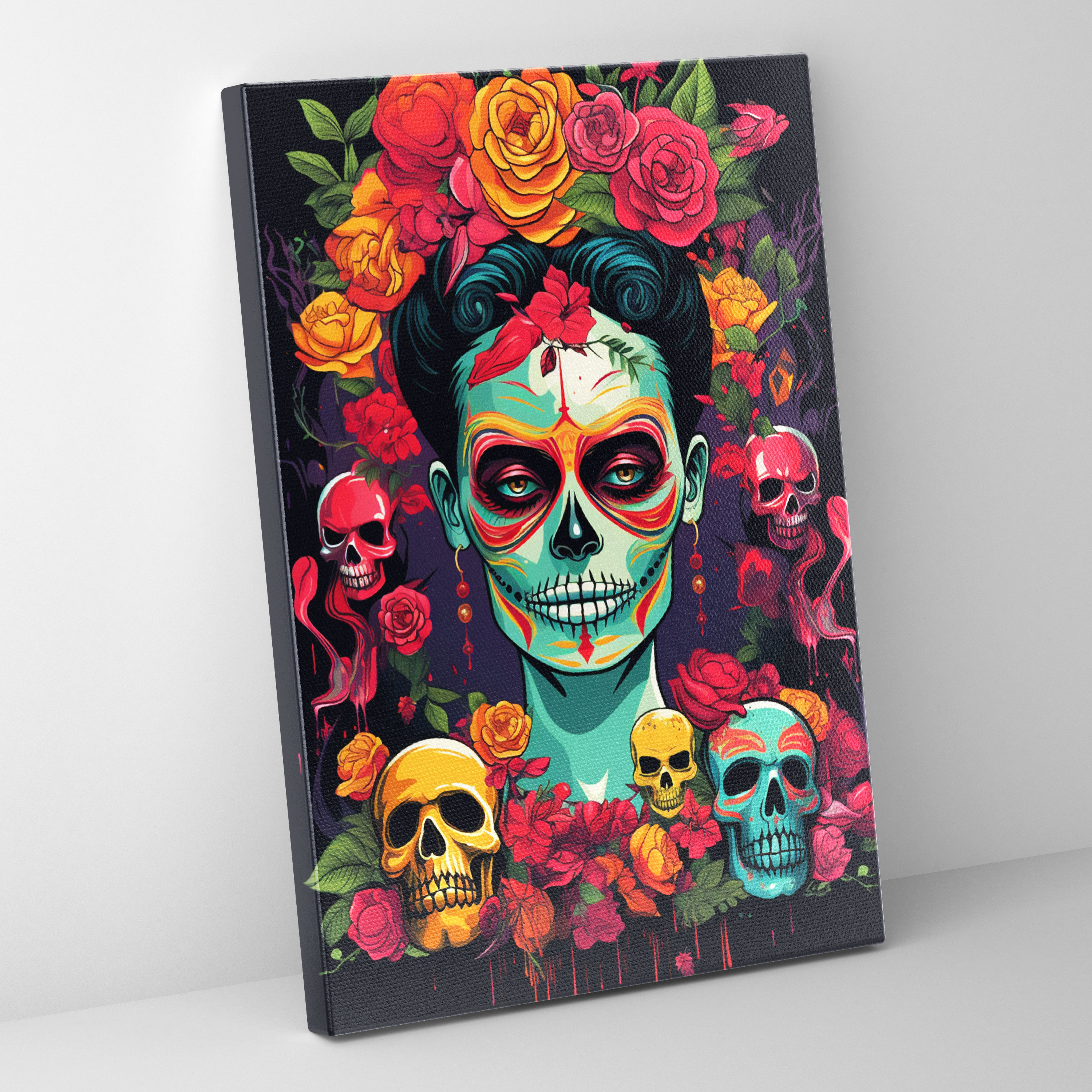 Los Muertos Wall Art - Los Muertos, Pop Art Style, Frida Kahlo, Wall Art