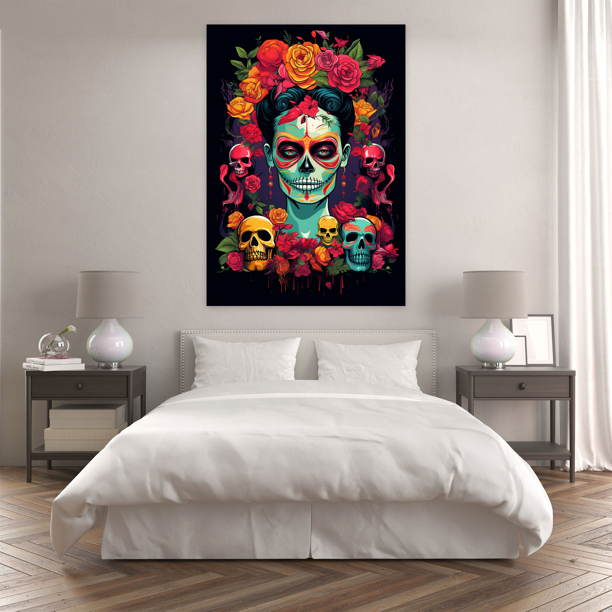 Los Muertos Wall Art - Los Muertos, Pop Art Style, Frida Kahlo, Wall Art