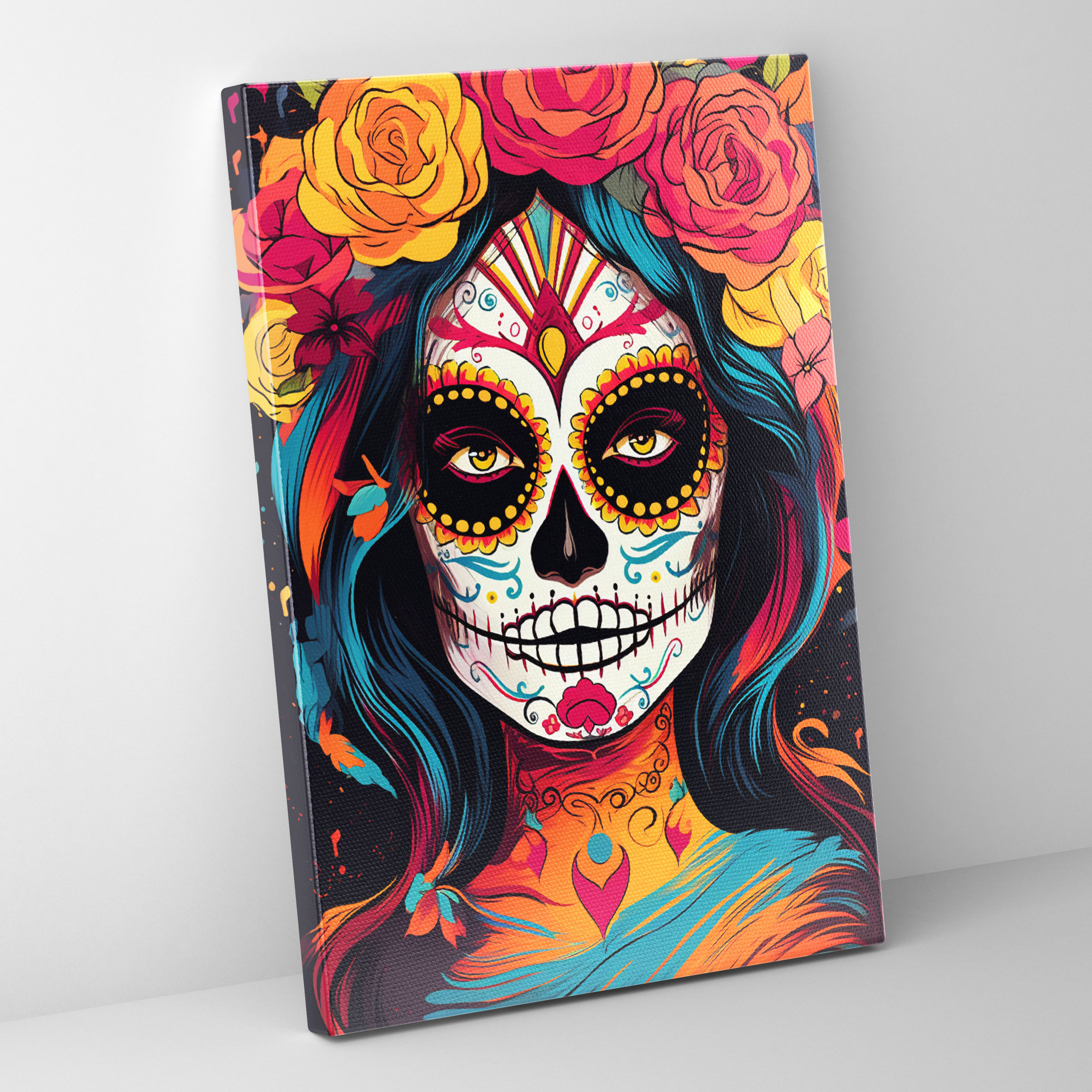 Los Muertos Canvas Wall Art - Los Muertos, Canvas Wall Art, Vibrant Colors, Wall Decoration