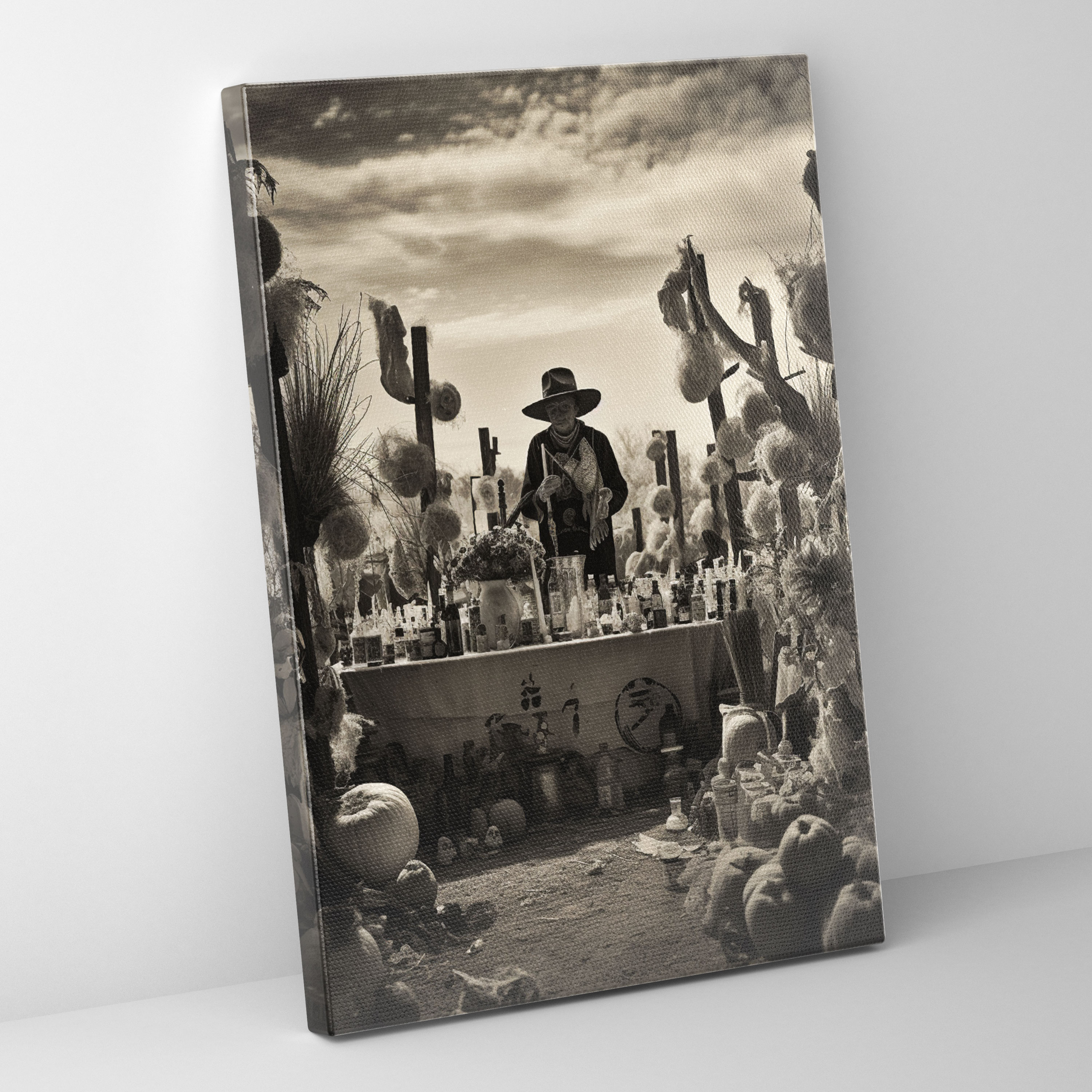 Los Muertos Black And White Canvas Print - Los Muertos, Canvas Print, Los Muertos, Black And White Photography