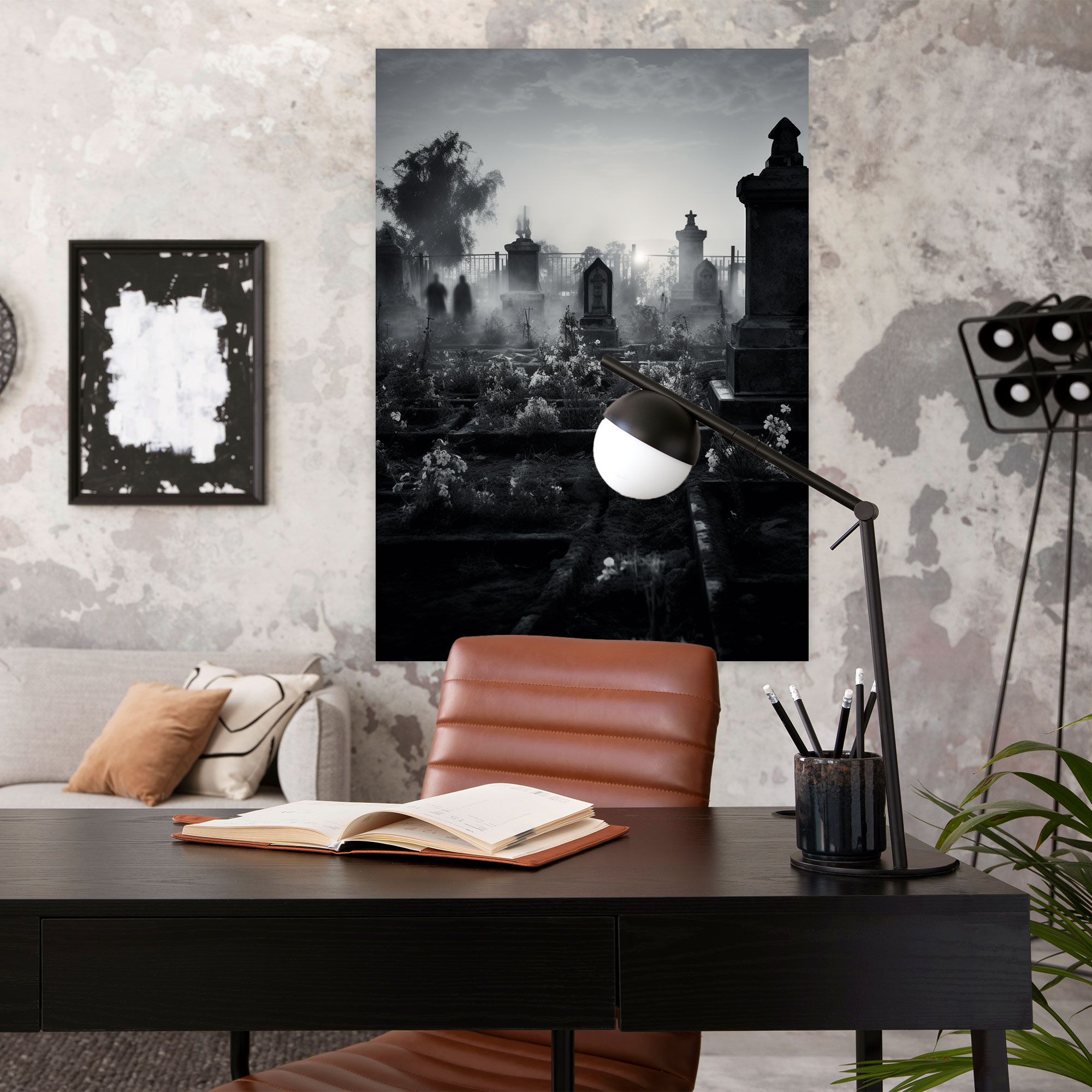 Los Muertos Canvas Print - Los Muertos, Marigolds, Wall Decoration, Day Of The Dead
