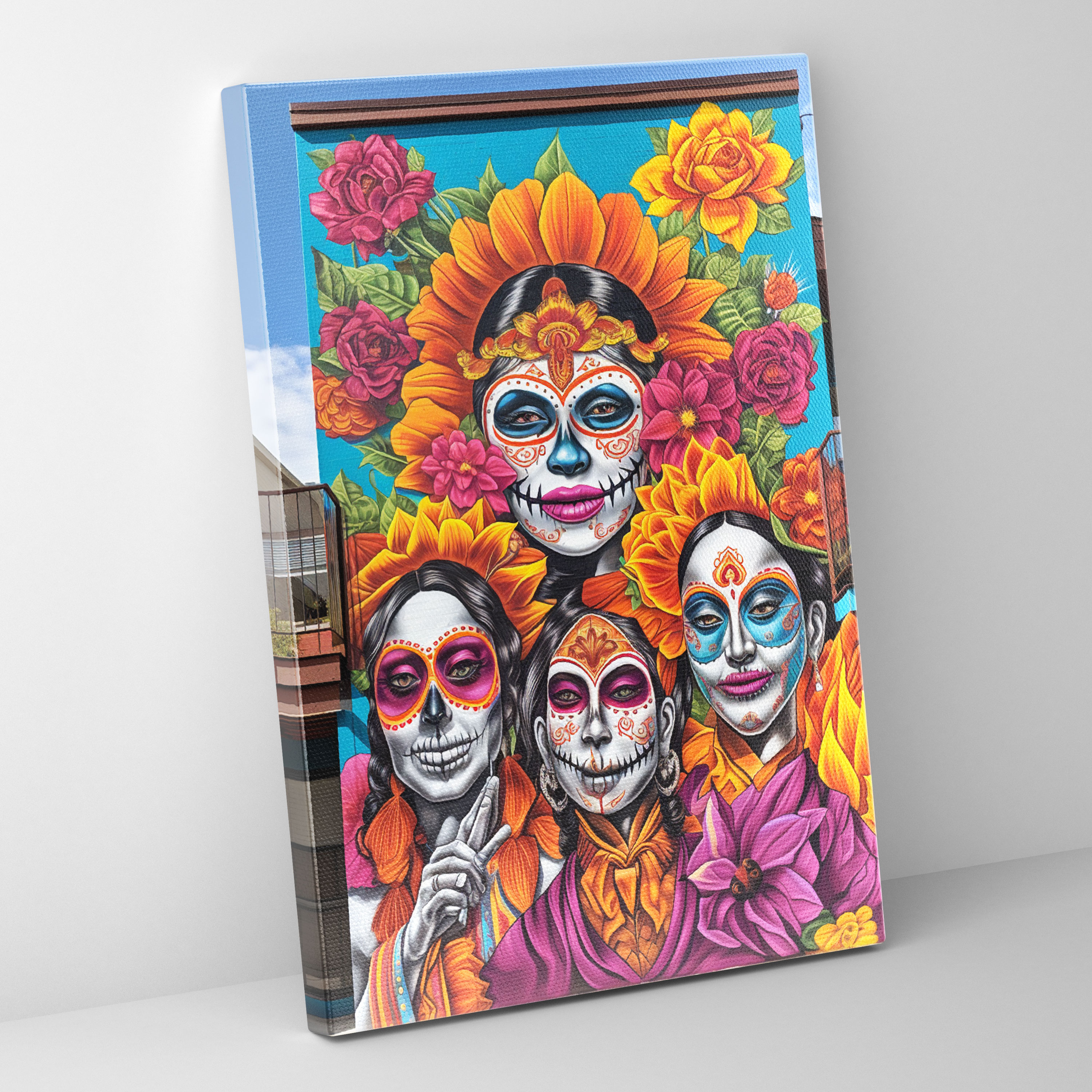 Los Muertos Wall Decoration - Los Muertos, Energy, Canvas, Celebration