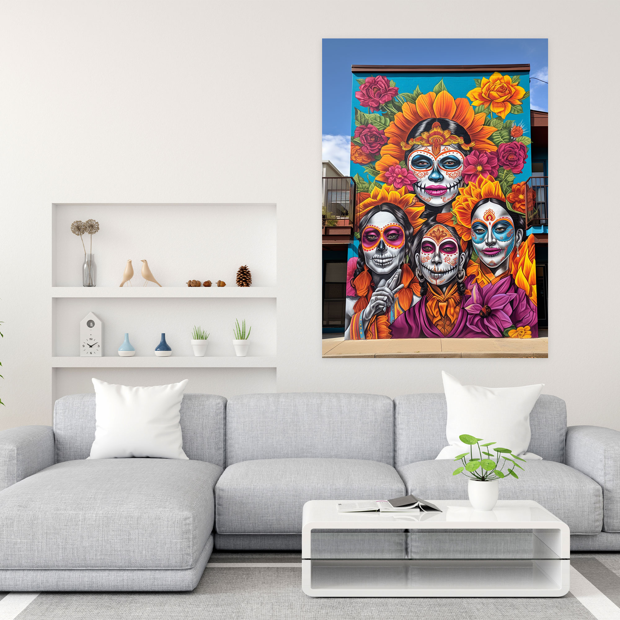 Los Muertos Wall Decoration - Los Muertos, Energy, Canvas, Celebration