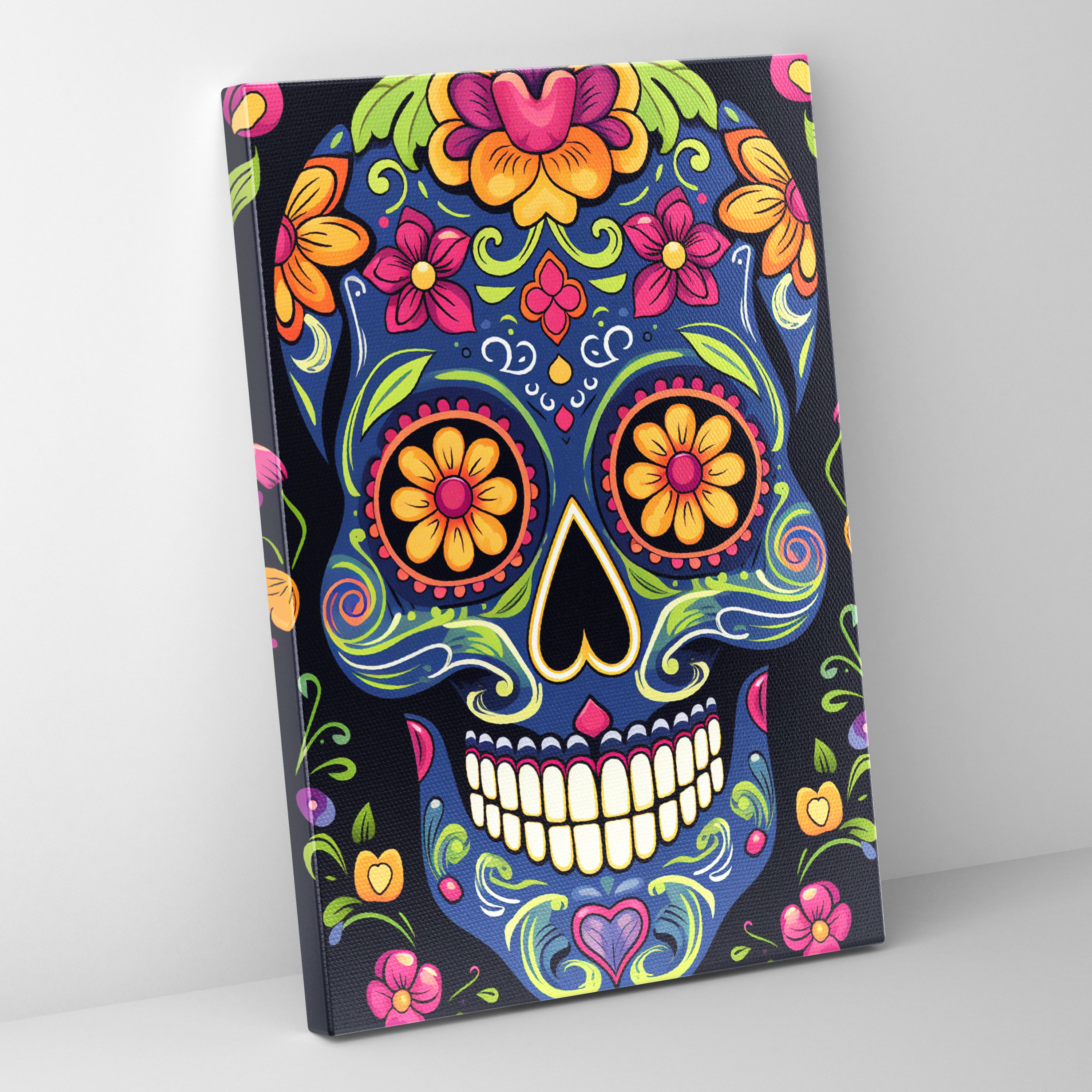 Los Muertos Duvar Sanatı - Dekoratif Duvar Süslemesi Kanvas Tablo