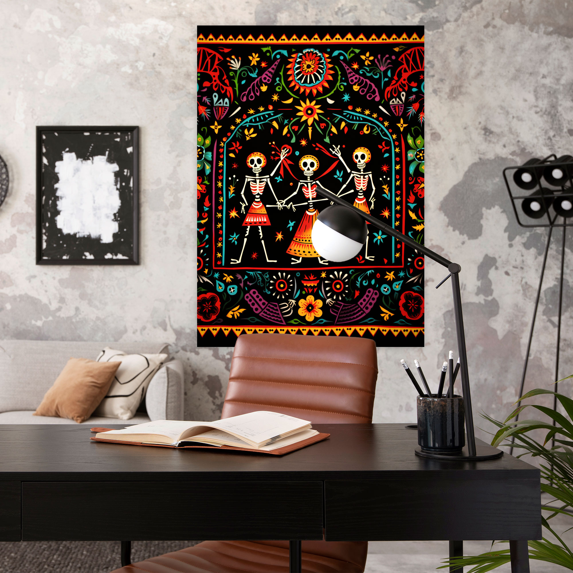 Los Muertos Duvar Dekorasyonu - Ev Dekorasyonu Papel Picado Meksika Temalı