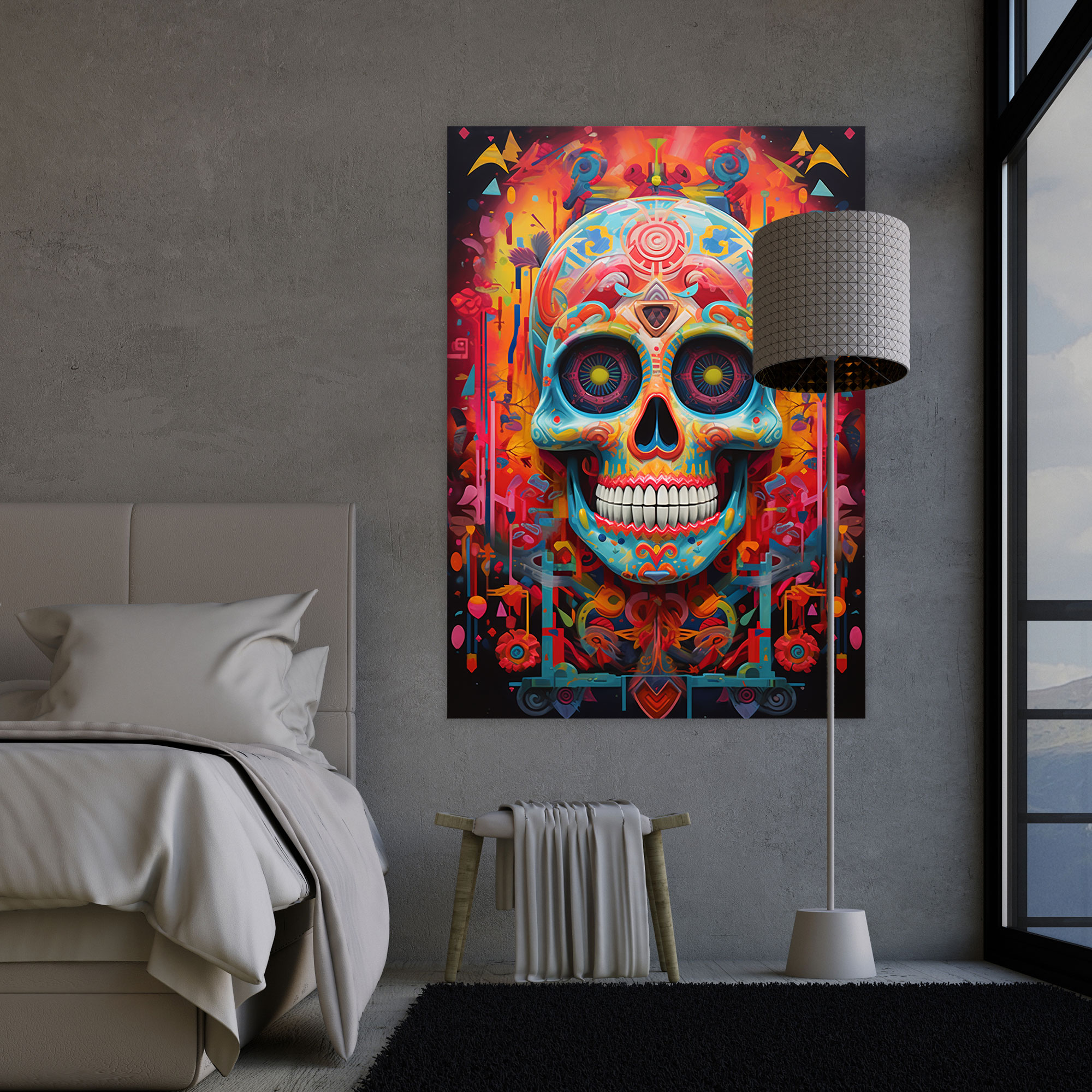 Los Muertos Duvar Sanatı - Modern Tasarımlı Kanvas Tablo