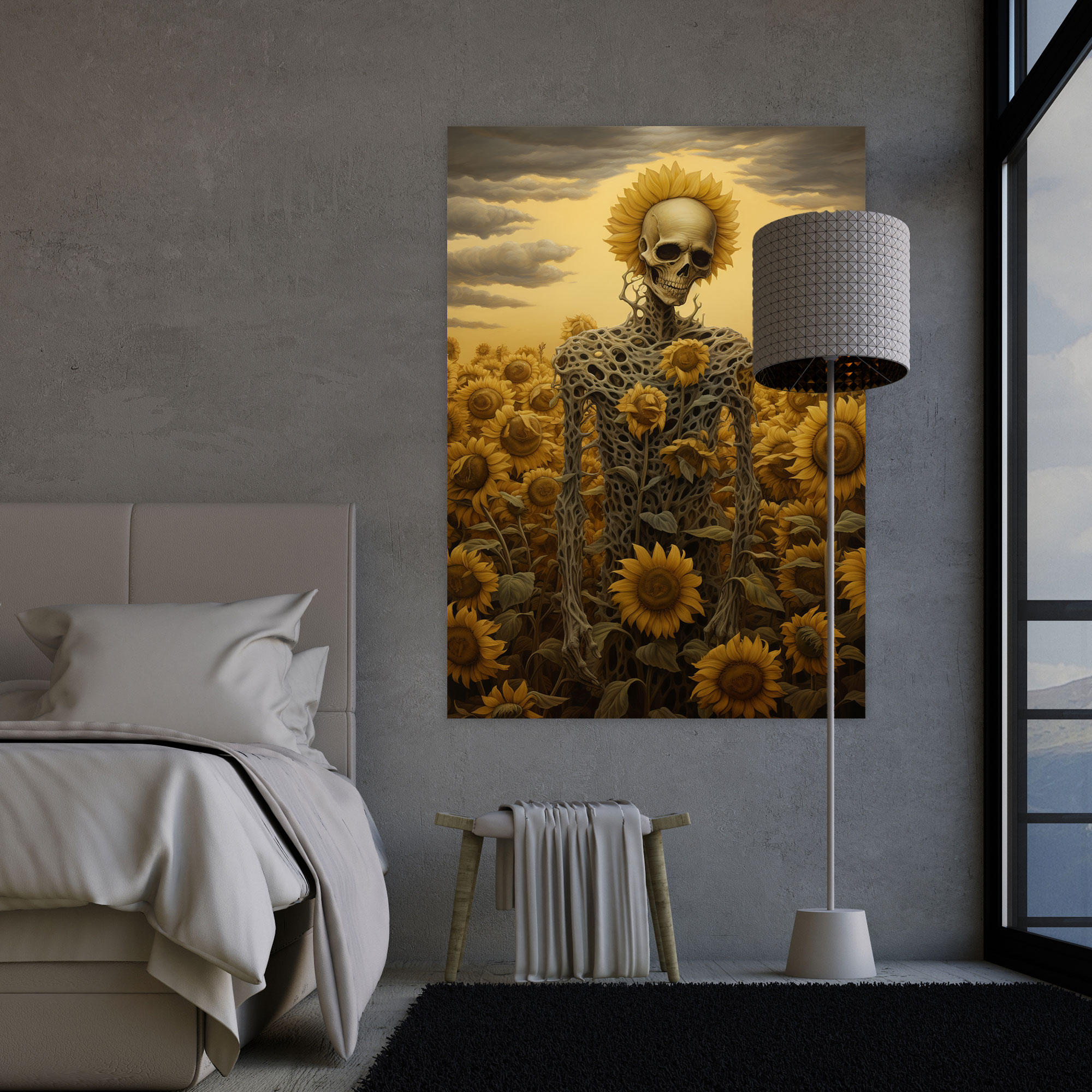 Los Muertos Manzara Sanatı - Rüya Gibi Manzara İskelet Figürler