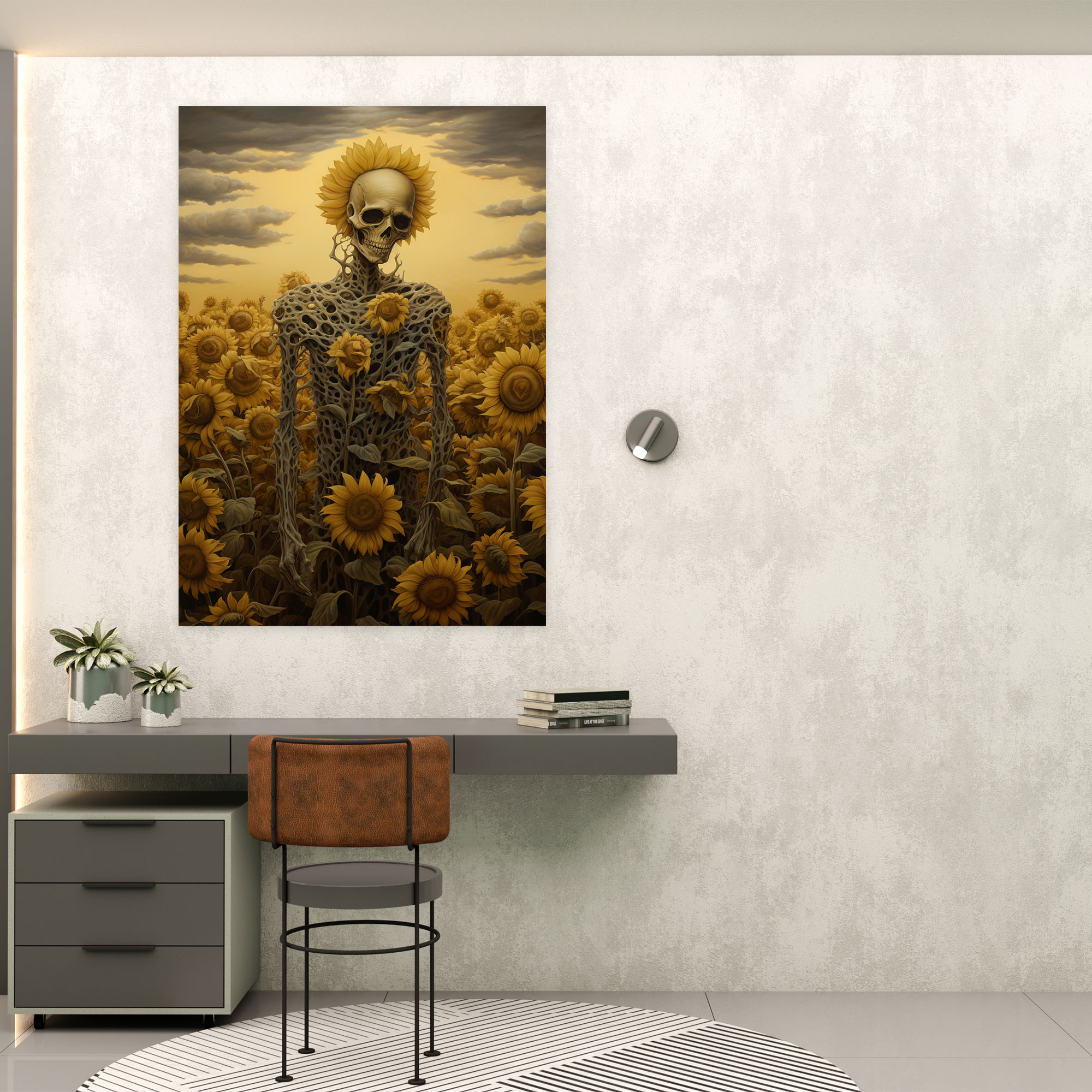 Los Muertos Manzara Sanatı - Rüya Gibi Manzara İskelet Figürler