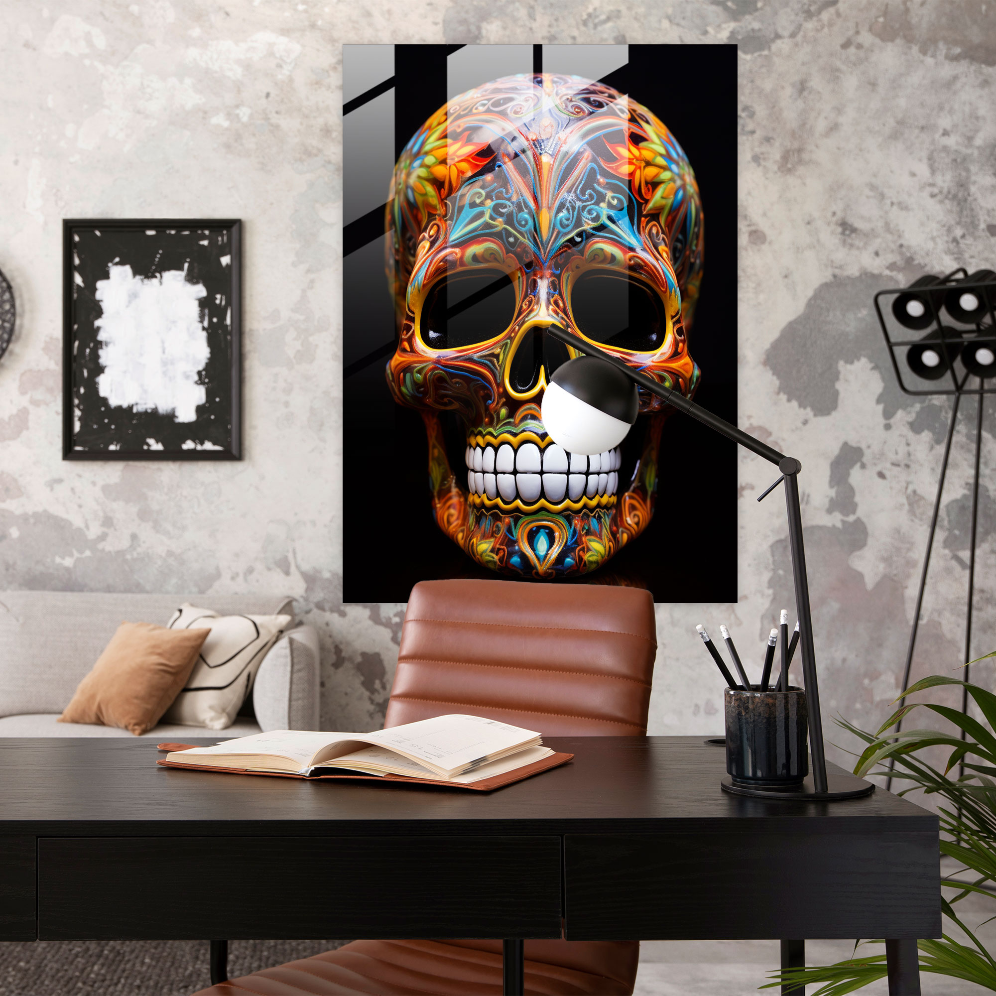 Los Muertos Abstract Glass Print - Los Muertos, Glass Art, Glass Print, Modern Art