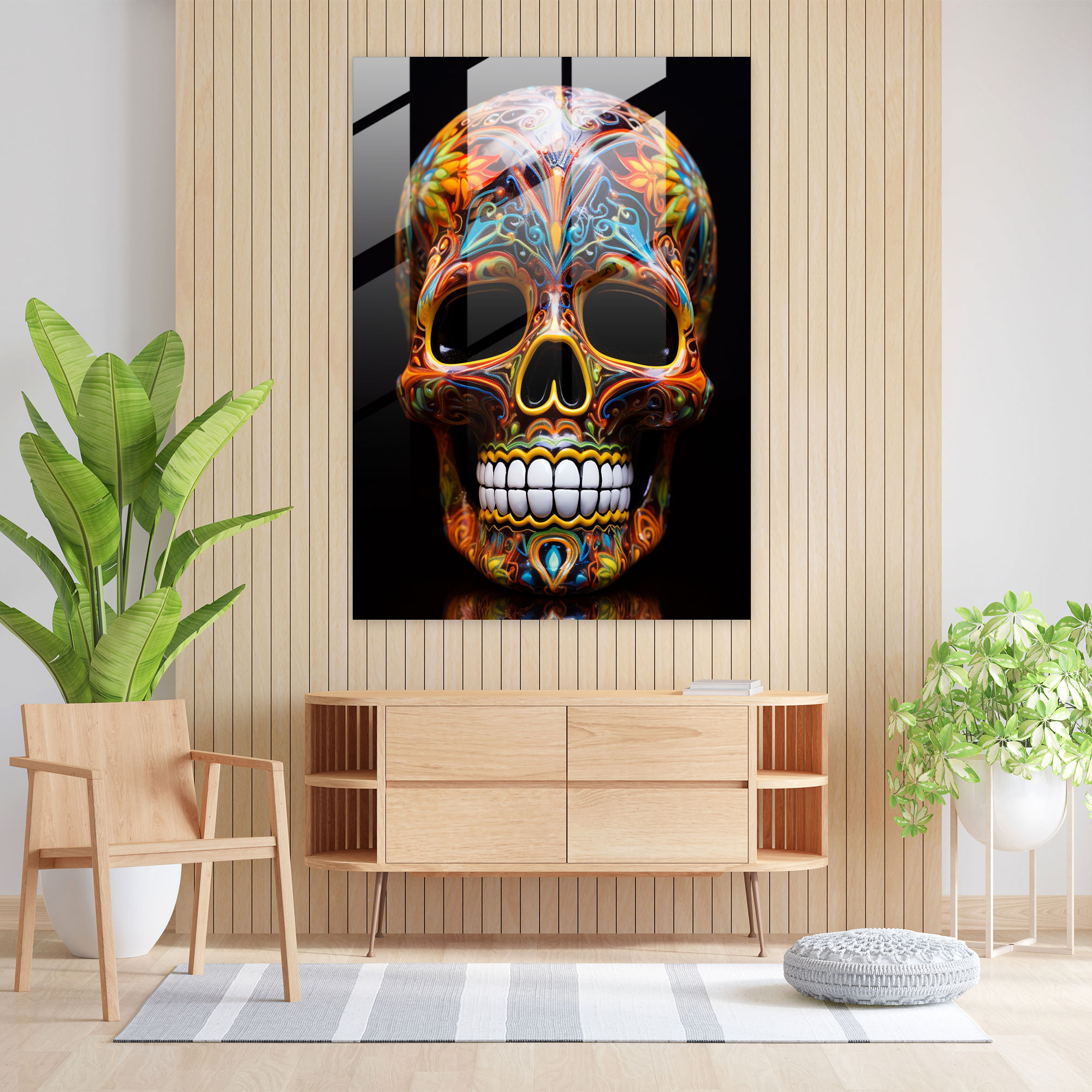 Los Muertos Abstract Glass Print - Los Muertos, Glass Art, Glass Print, Modern Art