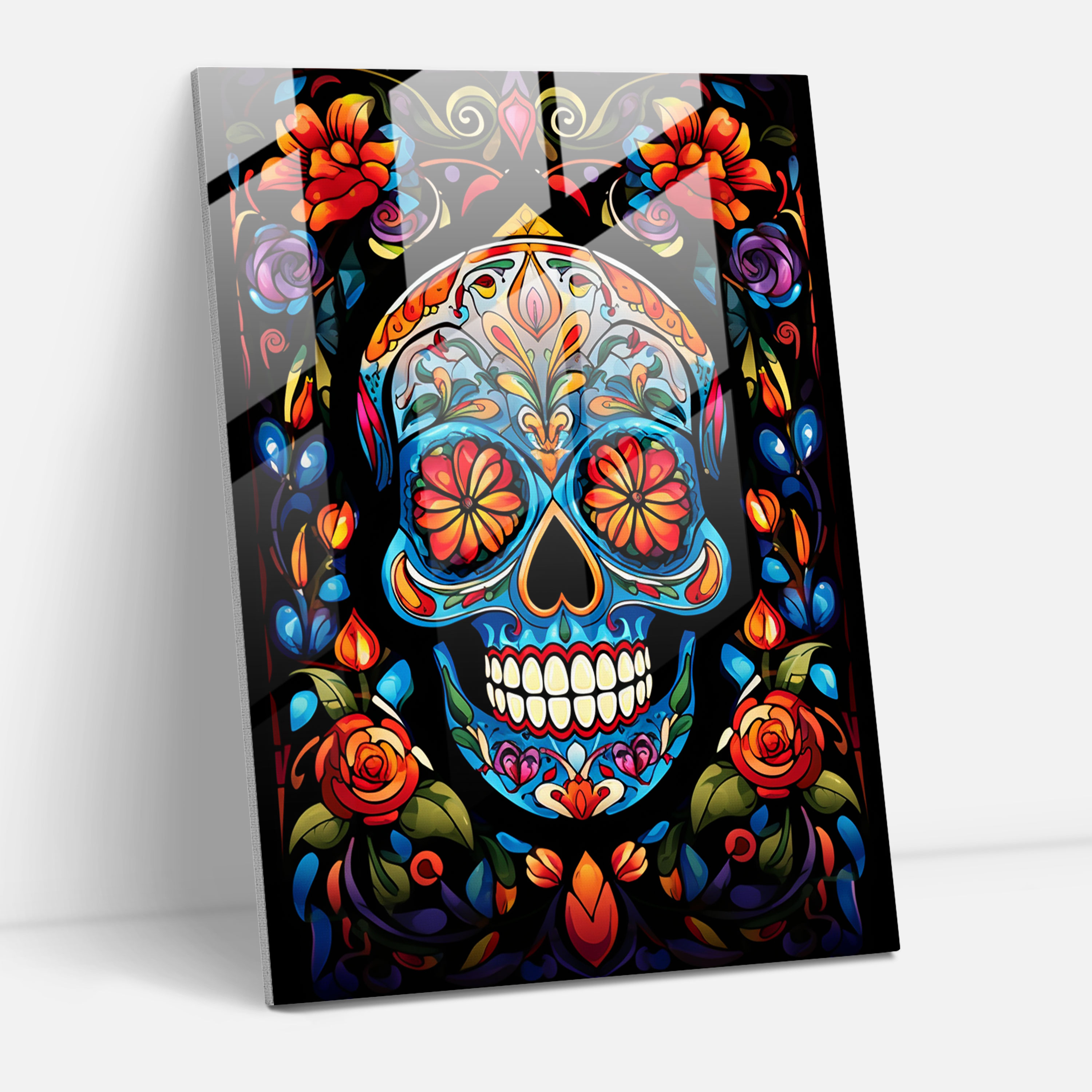 Los Muertos Cam Tablo - Modern Sanat Cam Duvar Sanatı Ev Dekorasyonu