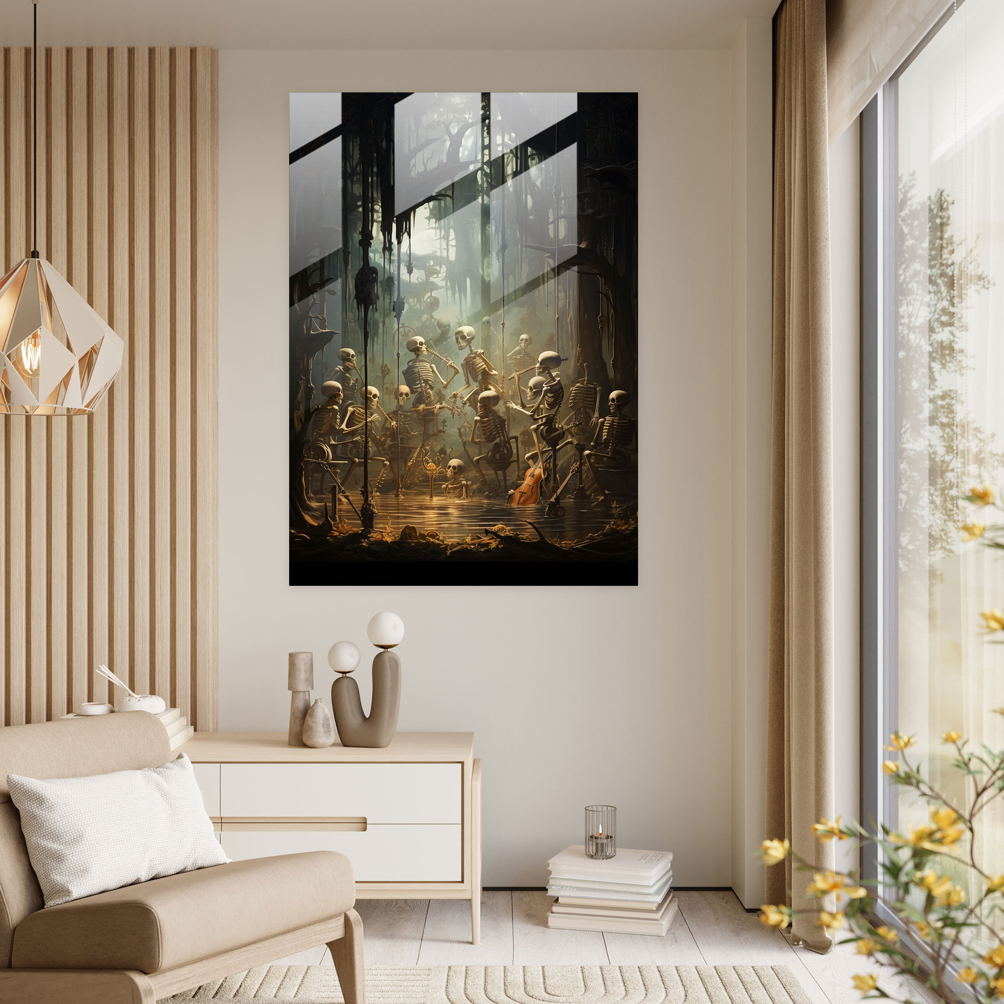 Los Muertos Enchanted Forest Glass Print - Los Muertos, Glass Print, Glass Art, Wall Decoration