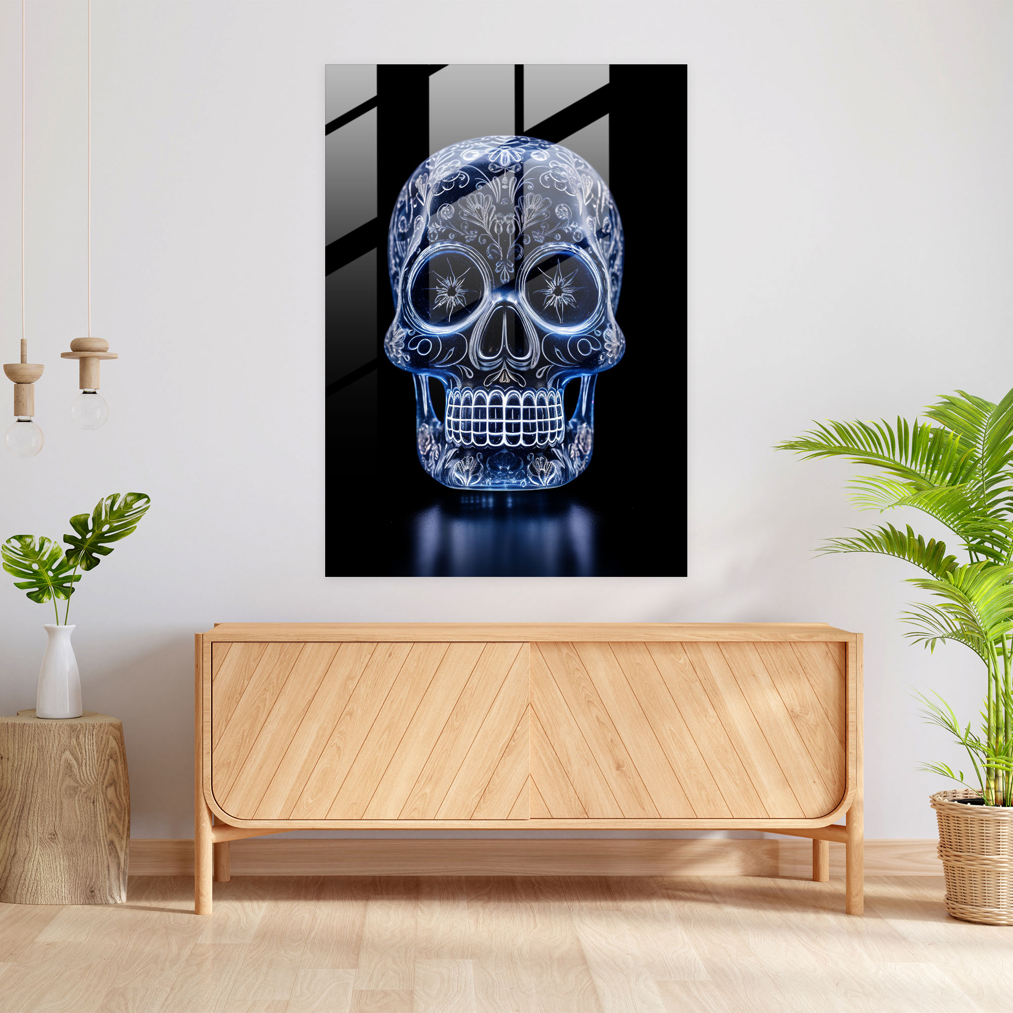 Los Muertos Minimalist Glass Print - Los Muertos, Home Decoration, Wall Decoration, Glass Print