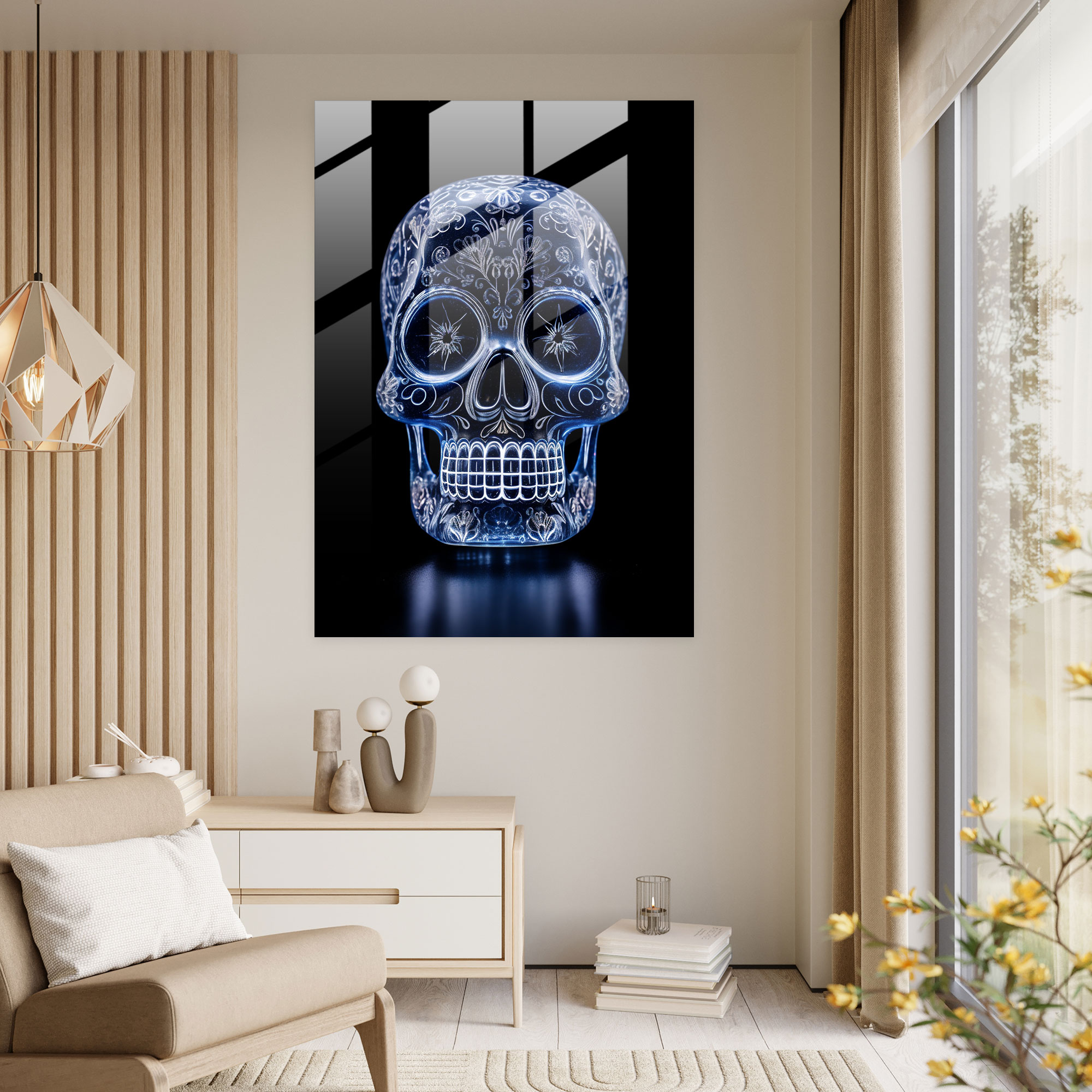 Los Muertos Minimalist Glass Print - Los Muertos, Home Decoration, Wall Decoration, Glass Print