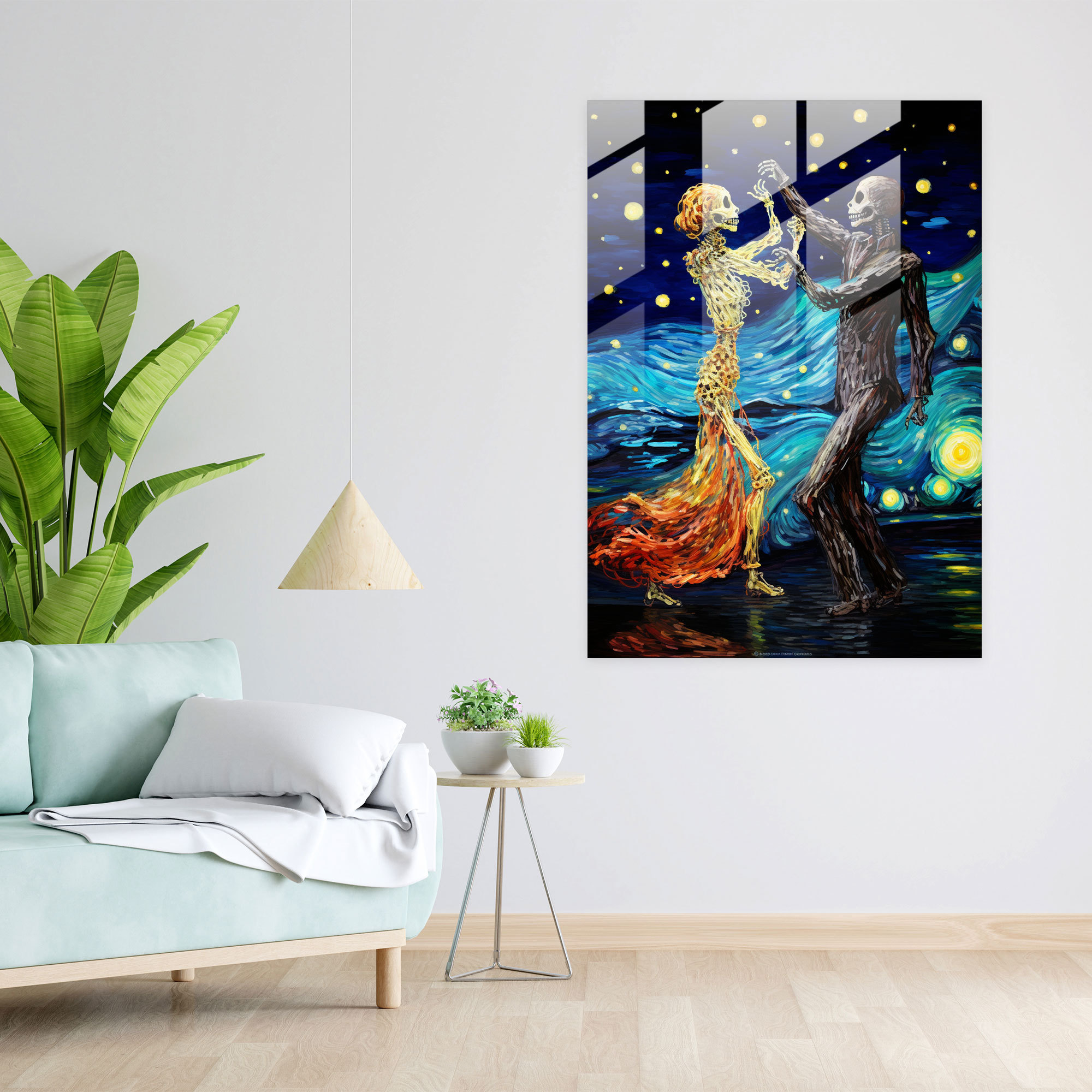 Los Muertos Wall Decoration - Los Muertos, Surreal Glass Wall Art, Home Decoration, Wall Decoration