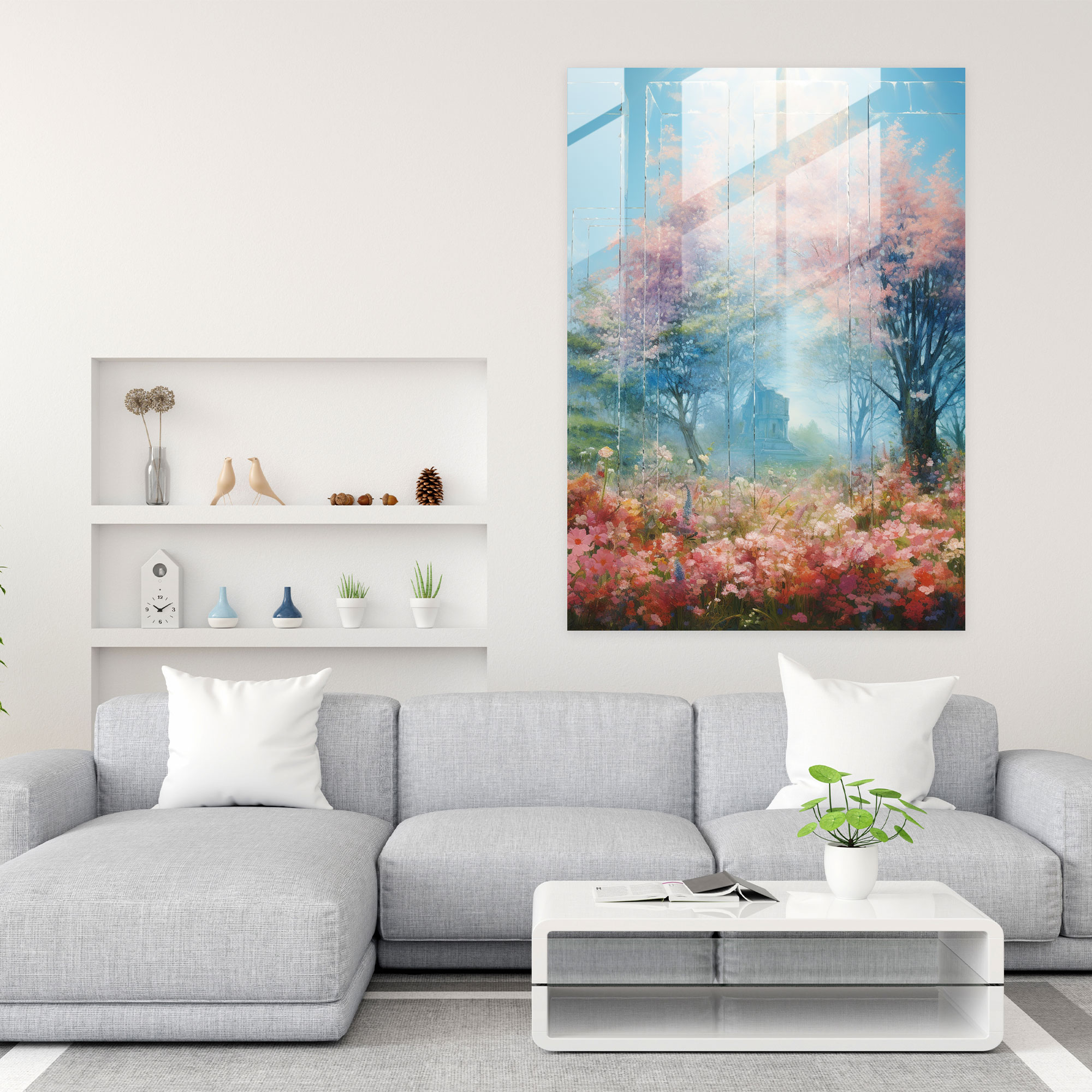 Los Muertos Impressionist Glass Wall Art - Los Muertos, Home Decoration, Glass Art, Glass Print