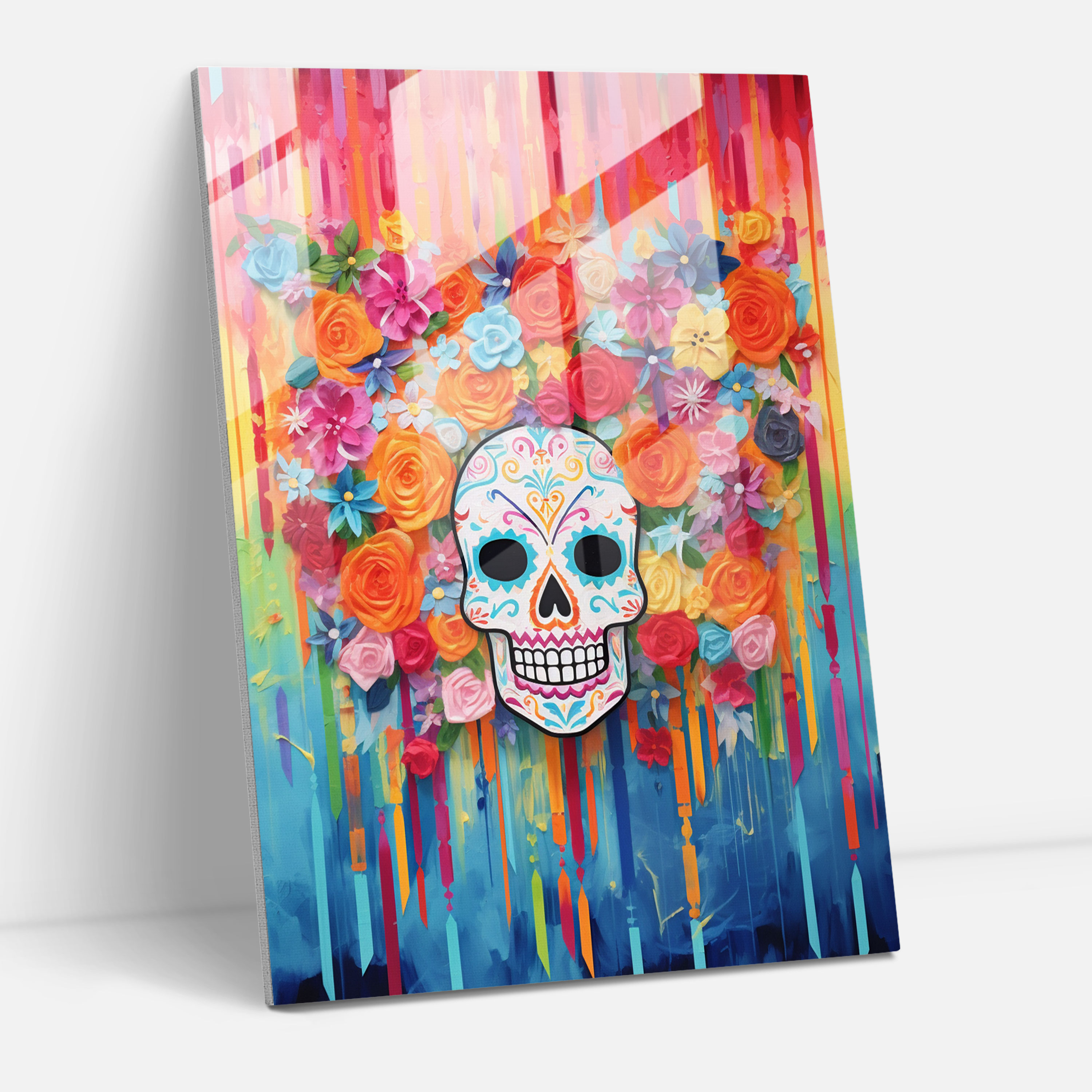 Los Muertos Cam Sanatı - Duvar Dekorasyonu Cam Tablo