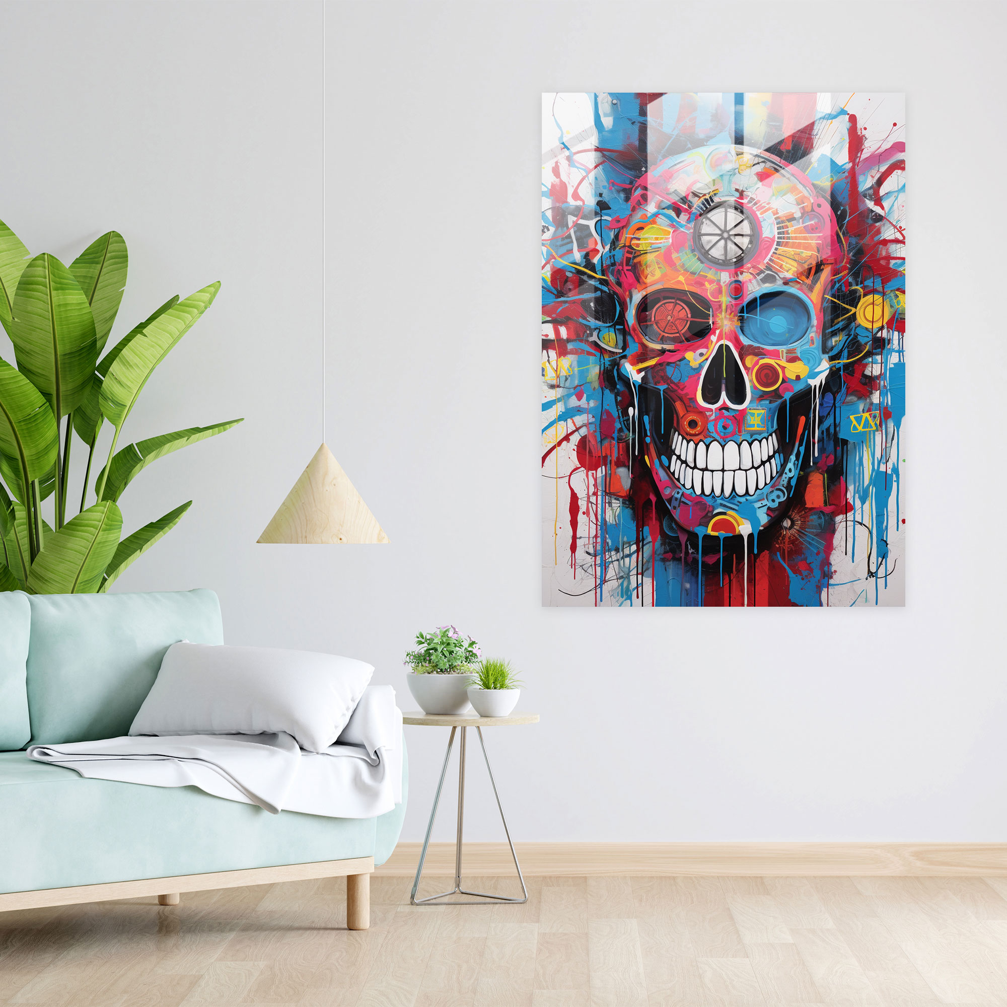 Los Muertos Modern Art - Los Muertos, Mesmerizing, Skull Motifs, Glass Art