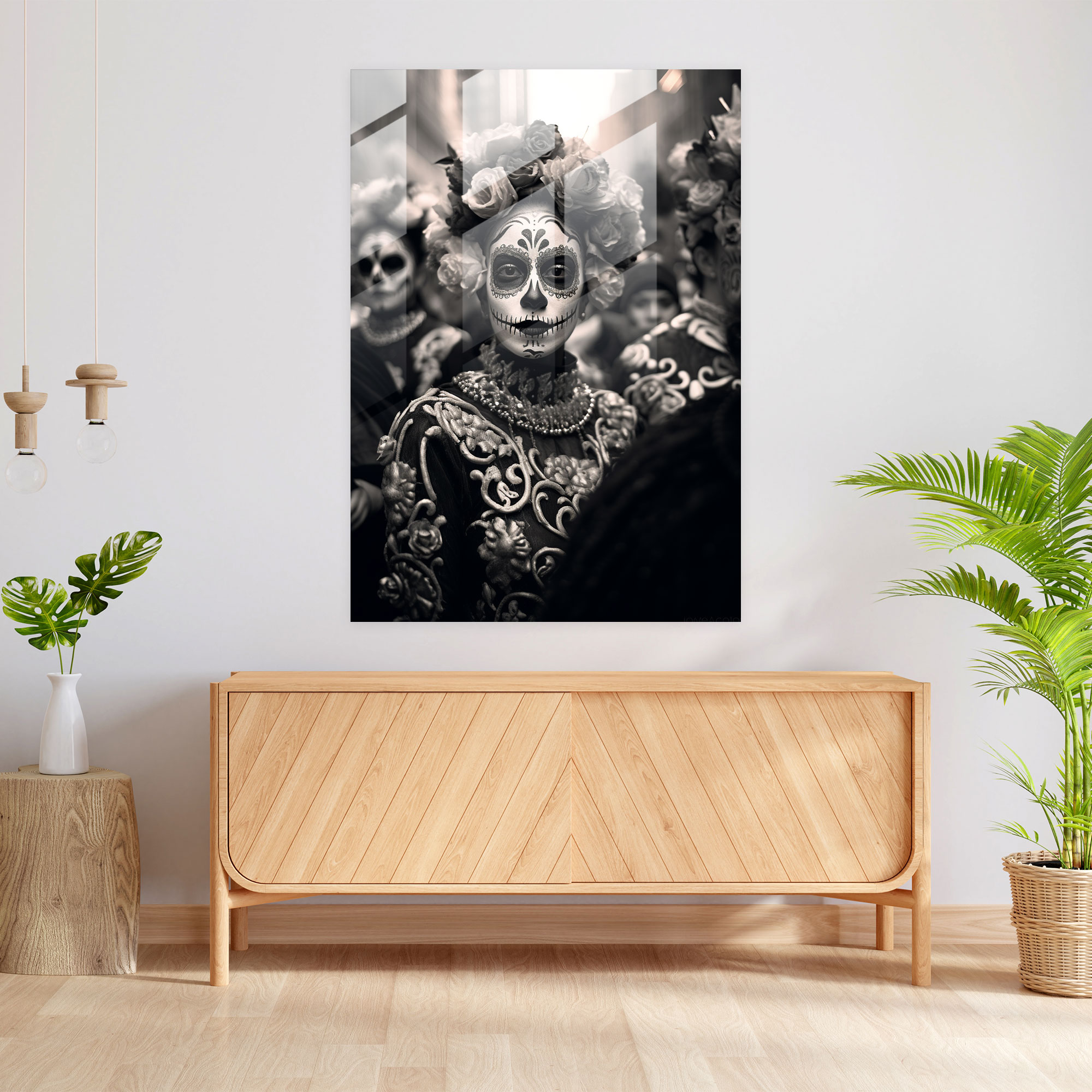 Los Muertos Duvar Dekorasyonu - Siyah Beyaz Fotoğraf Kanvas Tablo