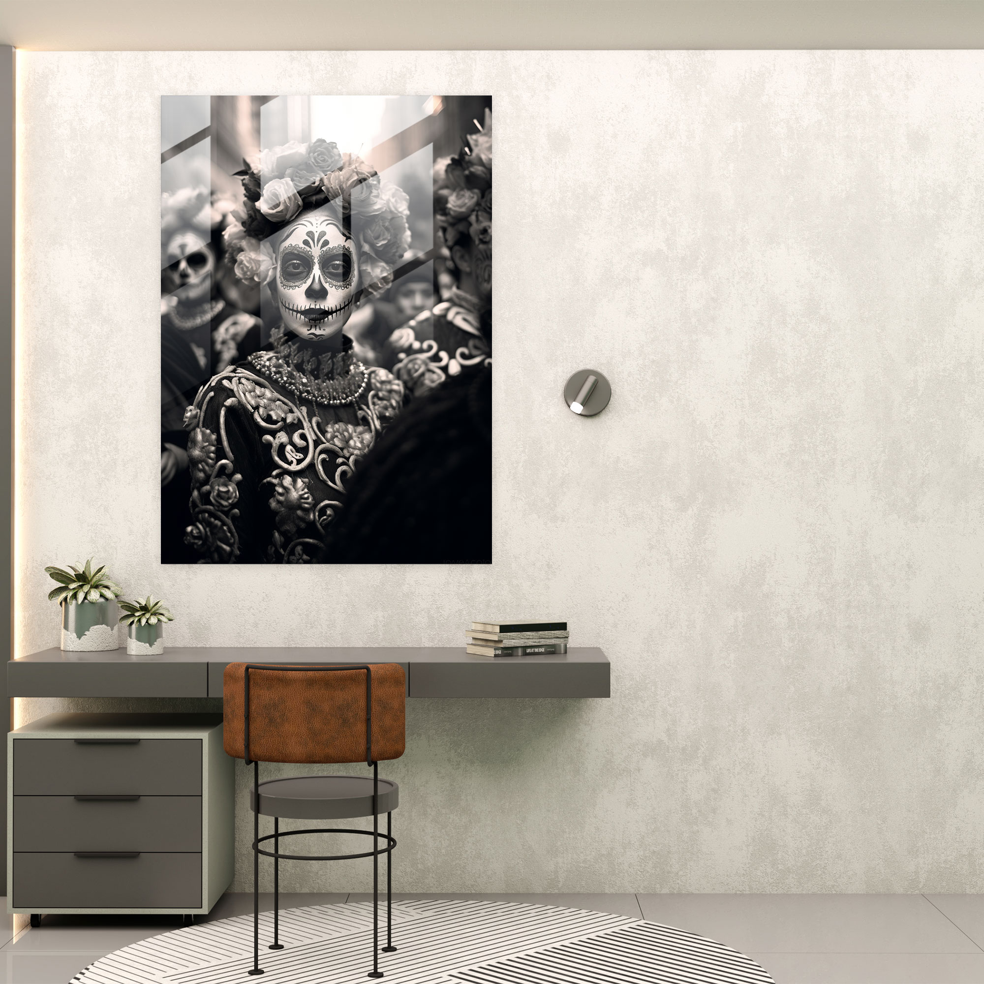 Los Muertos Duvar Dekorasyonu - Siyah Beyaz Fotoğraf Kanvas Tablo