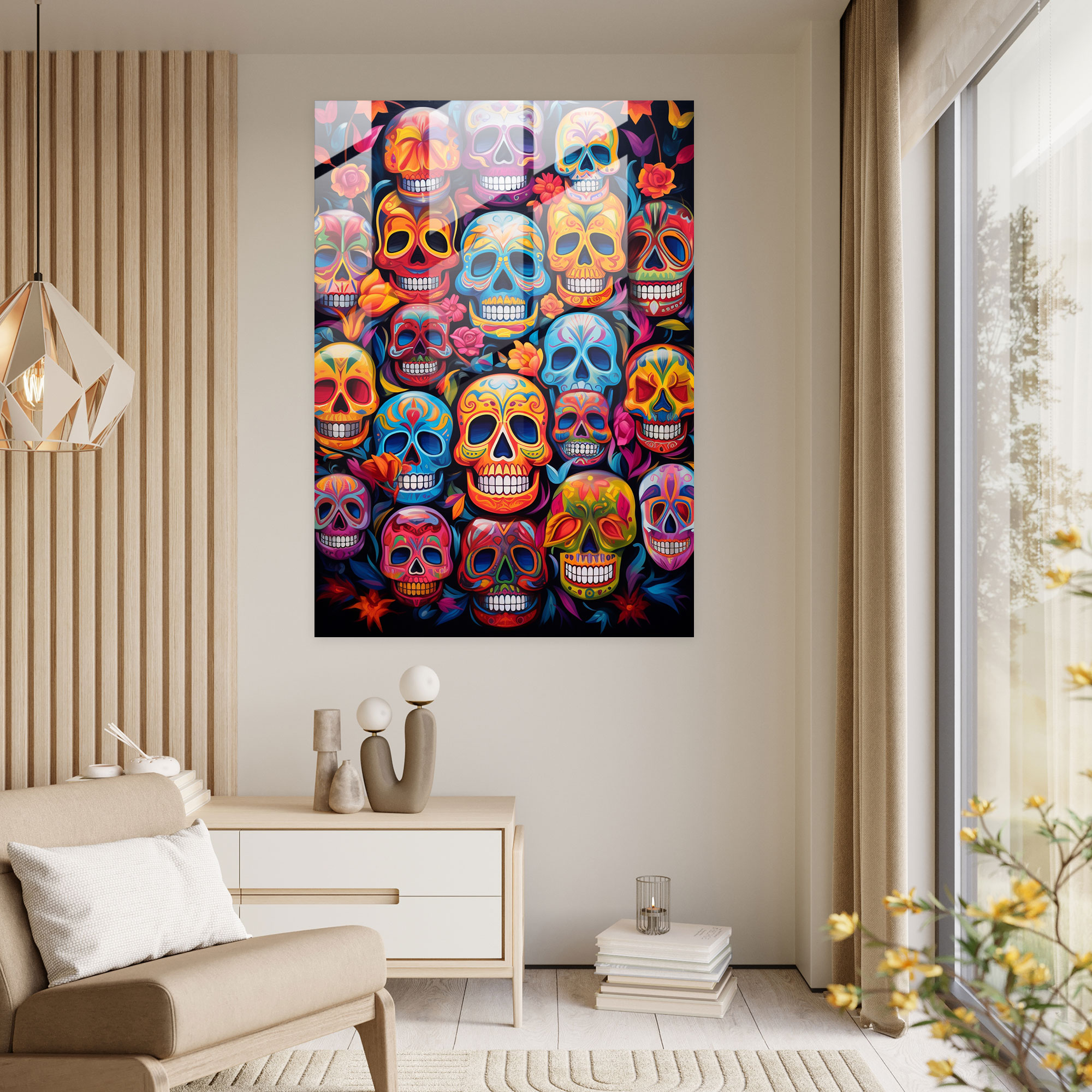 Los Muertos Cam Sanatı - Soyut Büyüleyici Modern Sanat