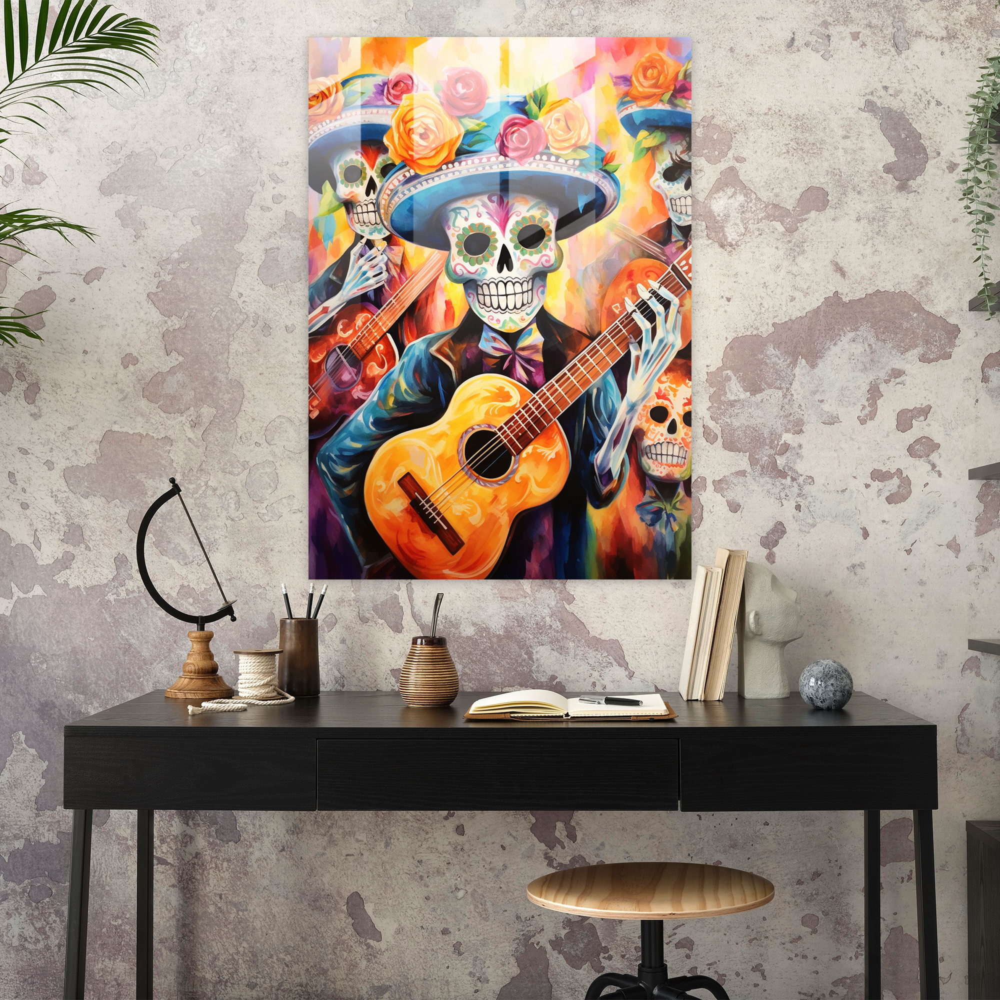 Los Muertos Glass Print - Los Muertos, Glass Print, Mariachi Bands, Glass Wall Art