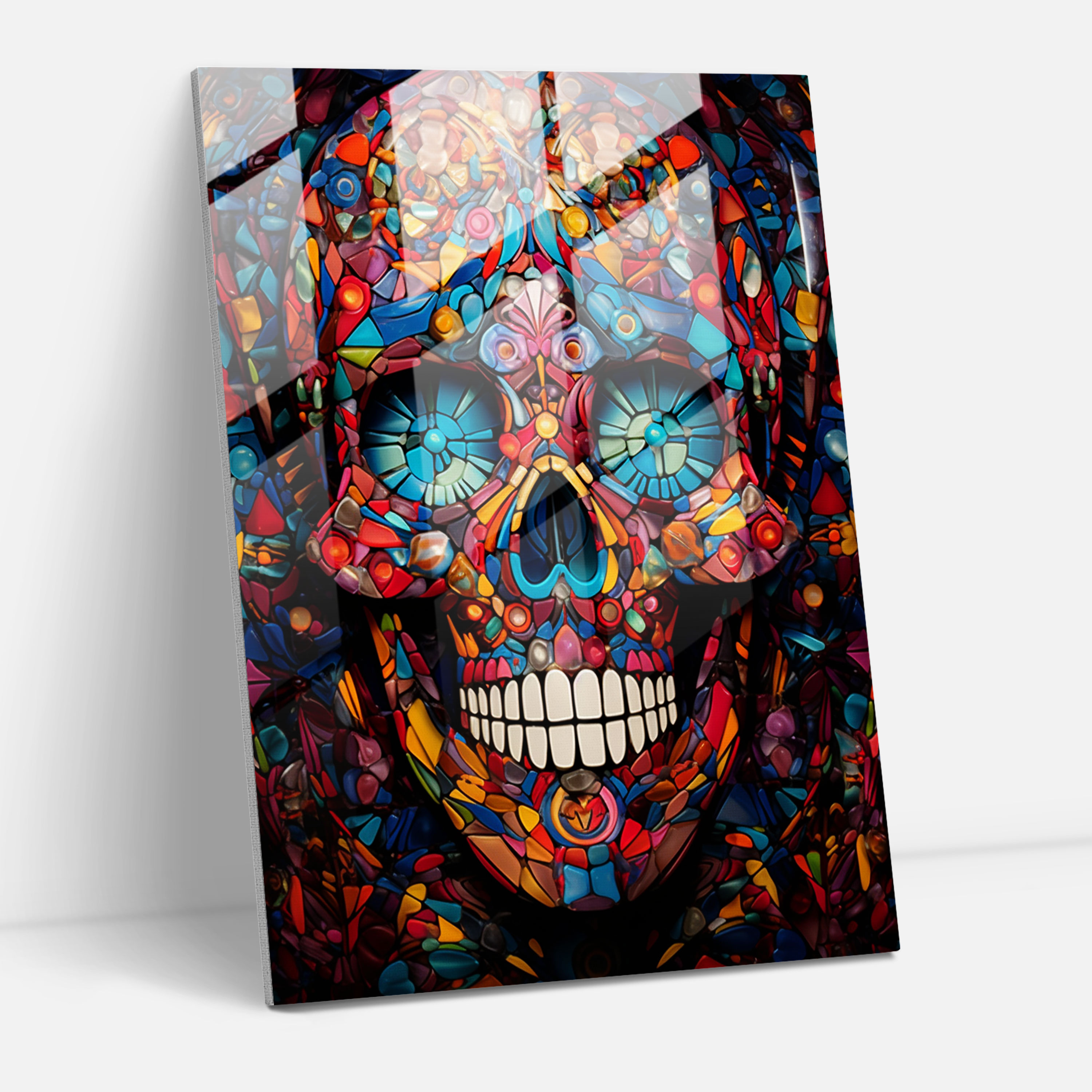 Catrina Kaleidoscope Glass Print - Los Muertos, Fascinating, Intricate, Bold Statement