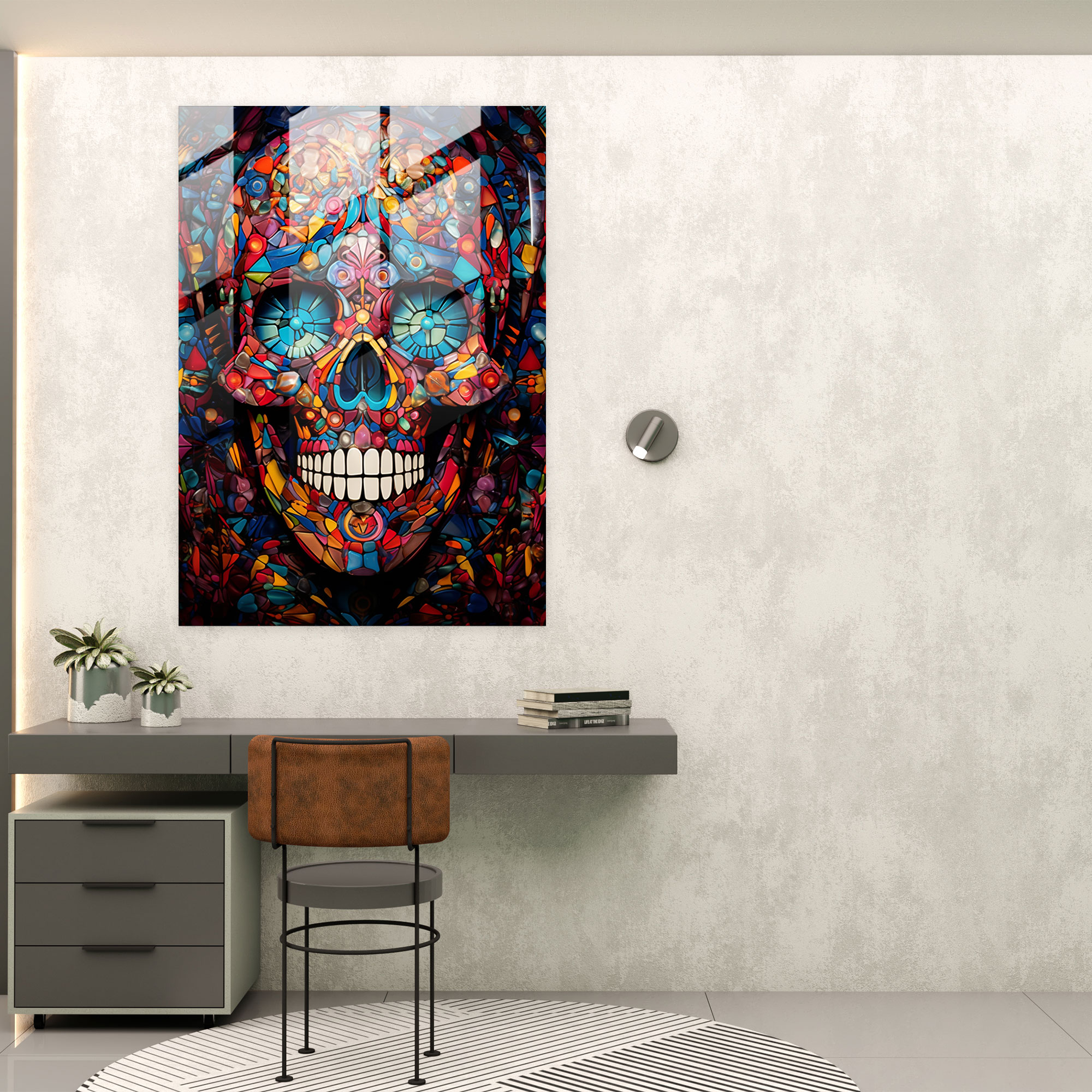 Catrina Kaleidoscope Glass Print - Los Muertos, Fascinating, Intricate, Bold Statement