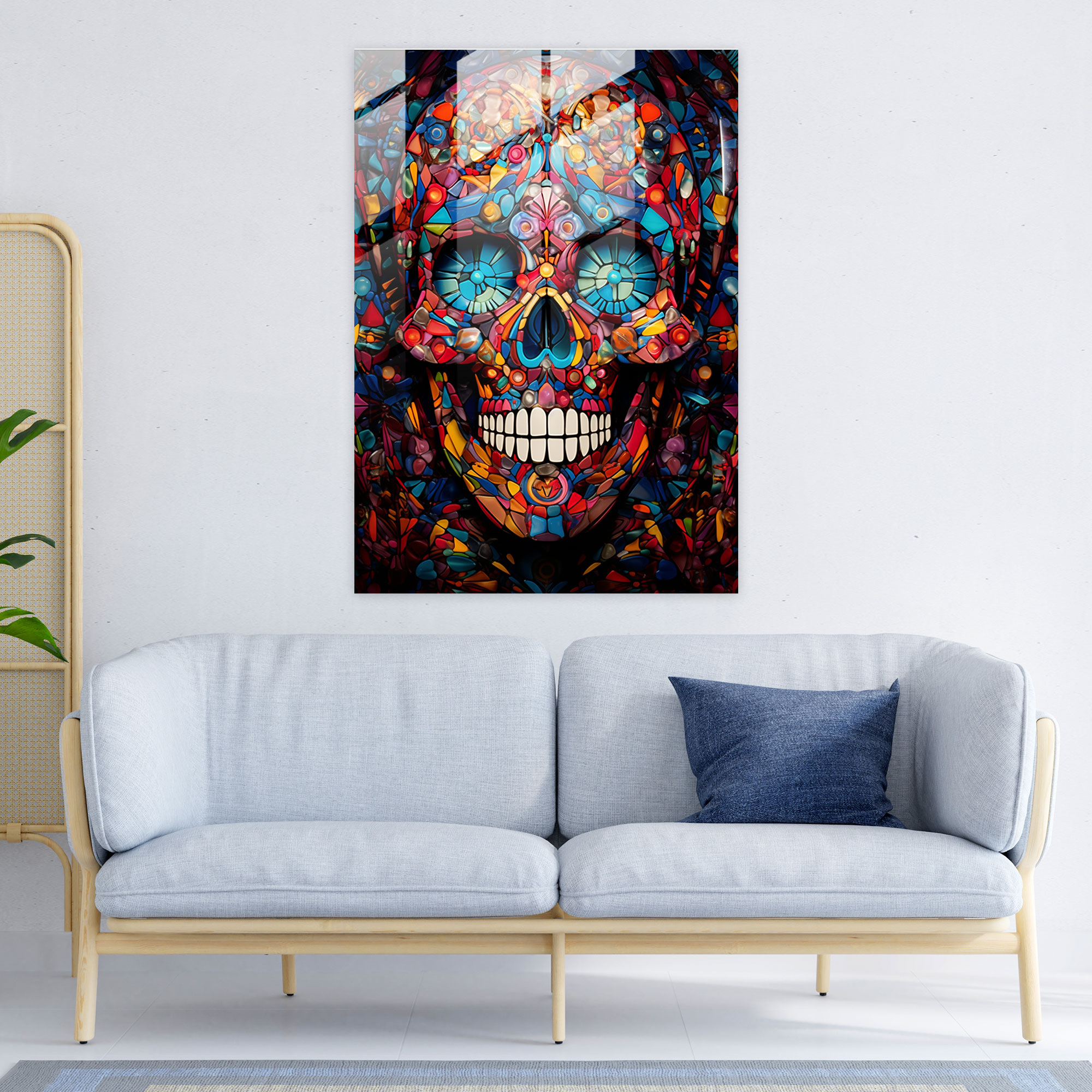Catrina Kaleidoscope Glass Print - Los Muertos, Fascinating, Intricate, Bold Statement