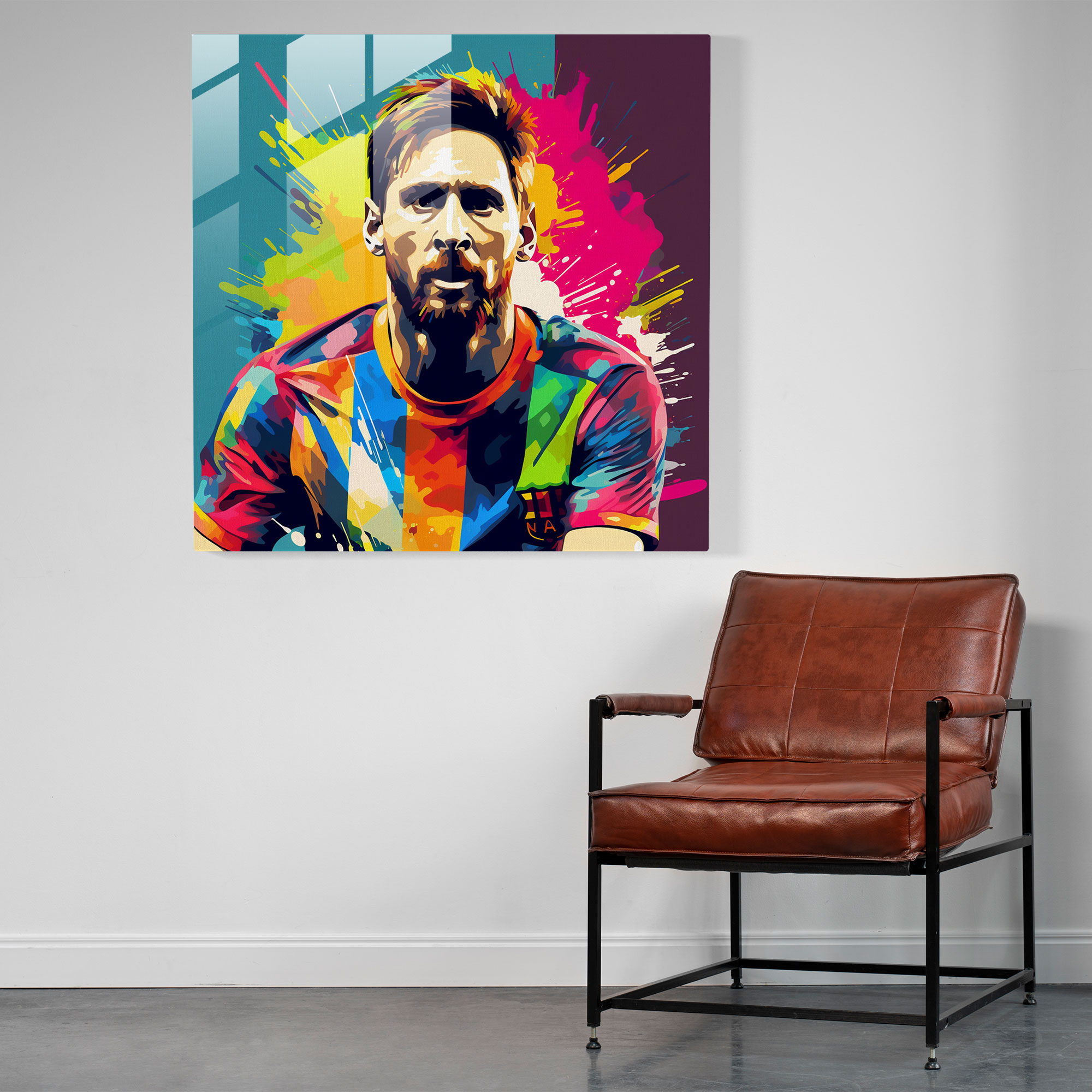 Lionel Messi Glass Wall Art - Pop Art Inspired Glass Print - Lionel Messi, Glass Print, Pop Art Inspired, Glass Art