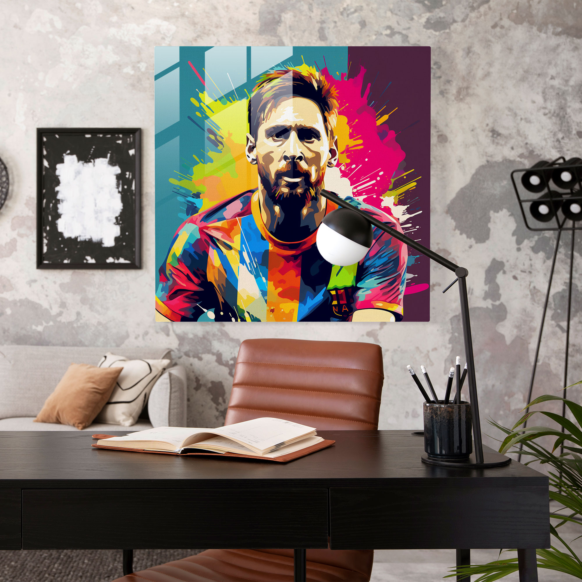 Lionel Messi Glass Wall Art - Pop Art Inspired Glass Print - Lionel Messi, Glass Print, Pop Art Inspired, Glass Art