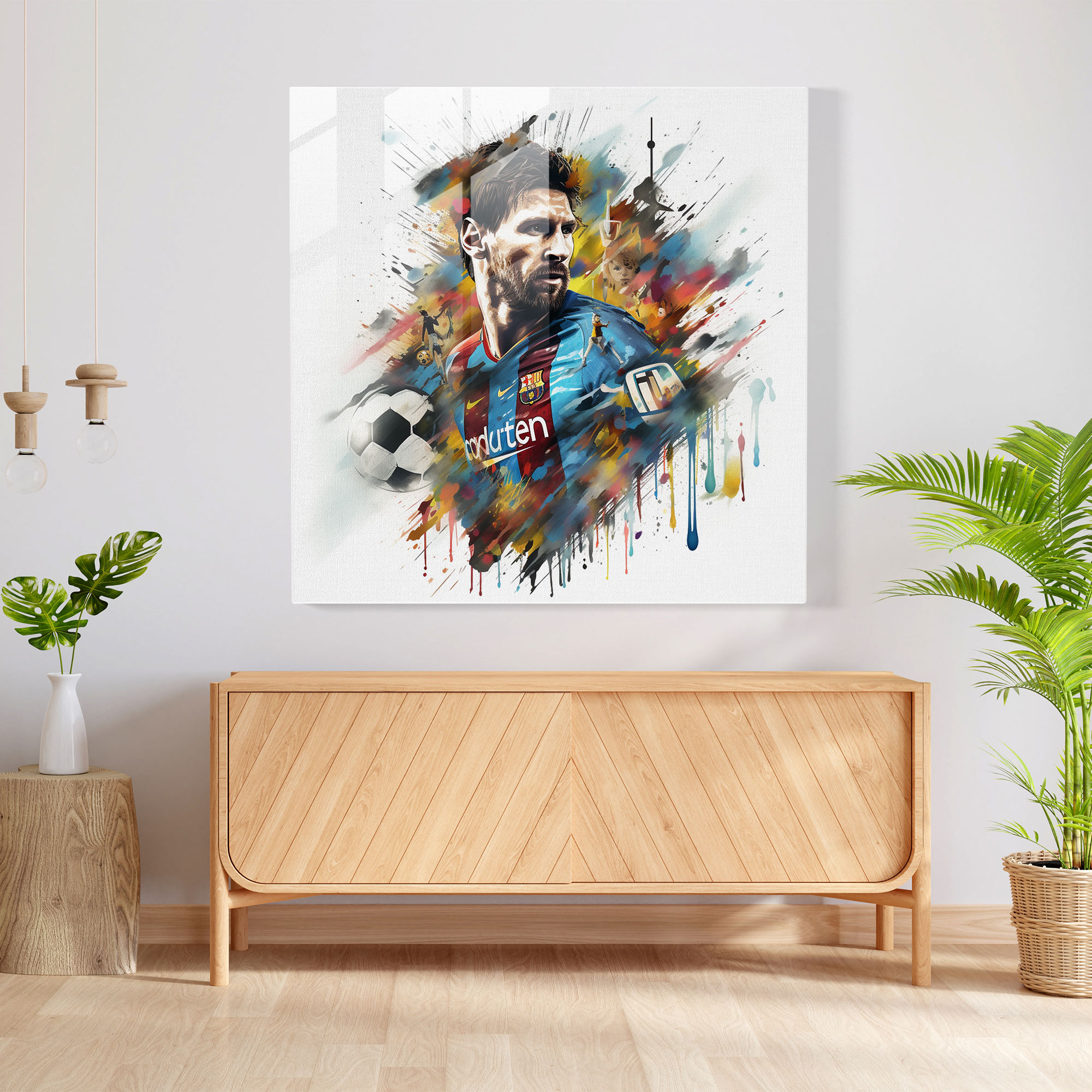 Lionel Messi Glass Print - Iconic Collage Artwork - Lionel Messi, Iconic Collage Artwork, Glass Wall Art, Skill