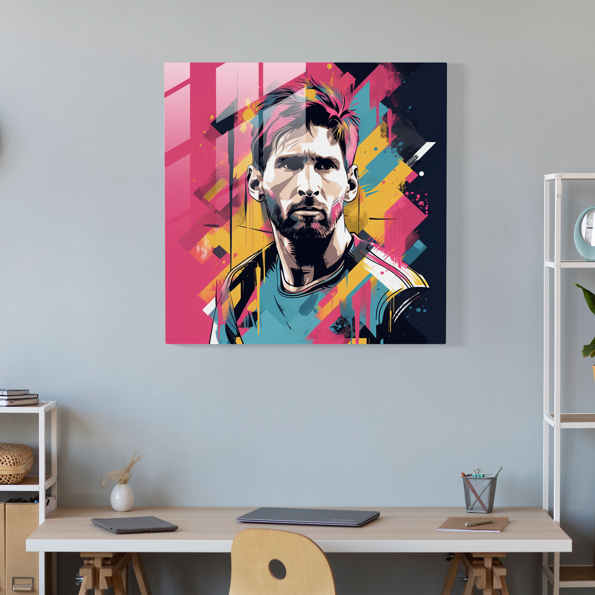 Lionel Messi Glass Art - Lionel Messi, Pop Art, Glass Art, Glass Wall Art