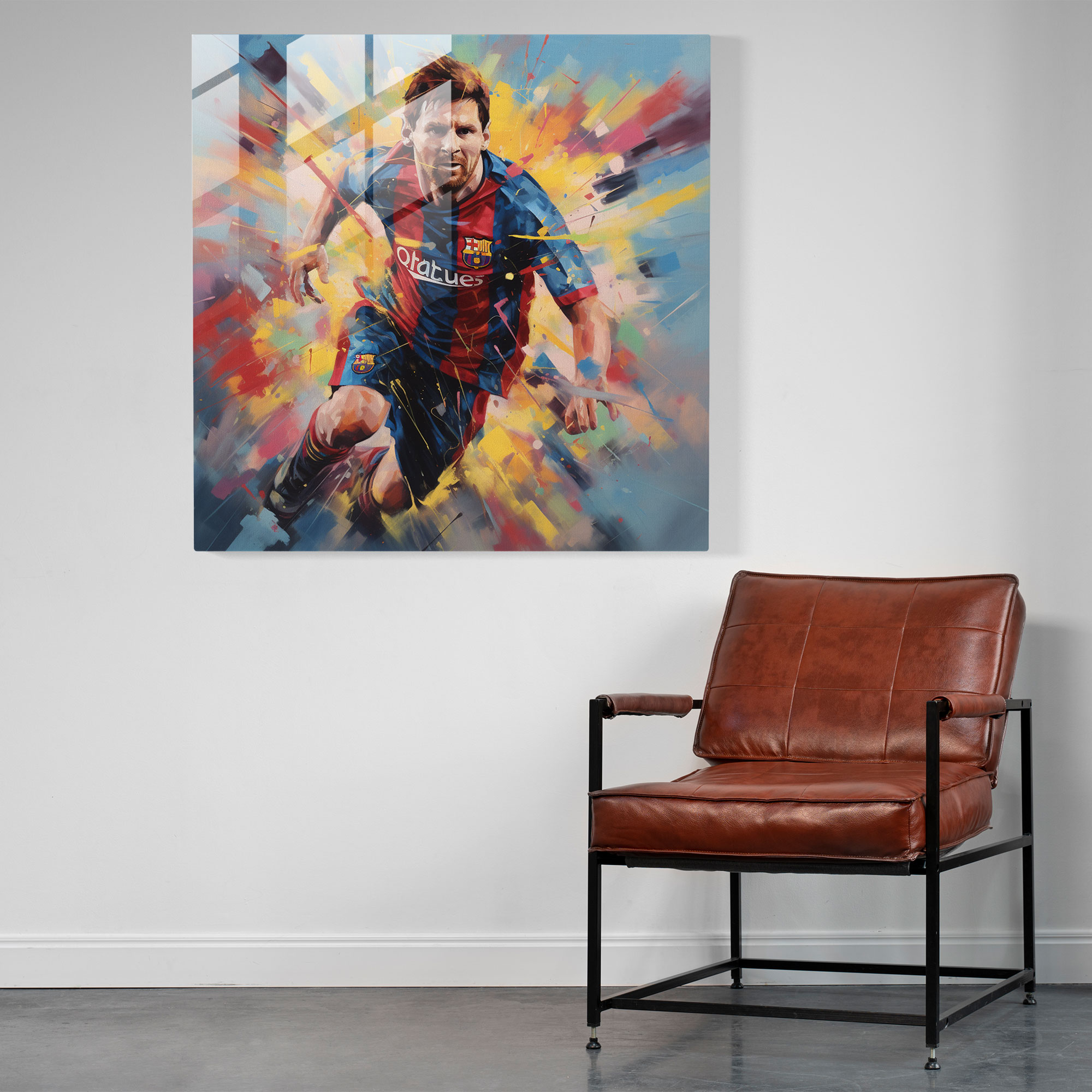 Lionel Messi Glass Print - Lionel Messi, Glass Print, Lionel Messi, Modern Art