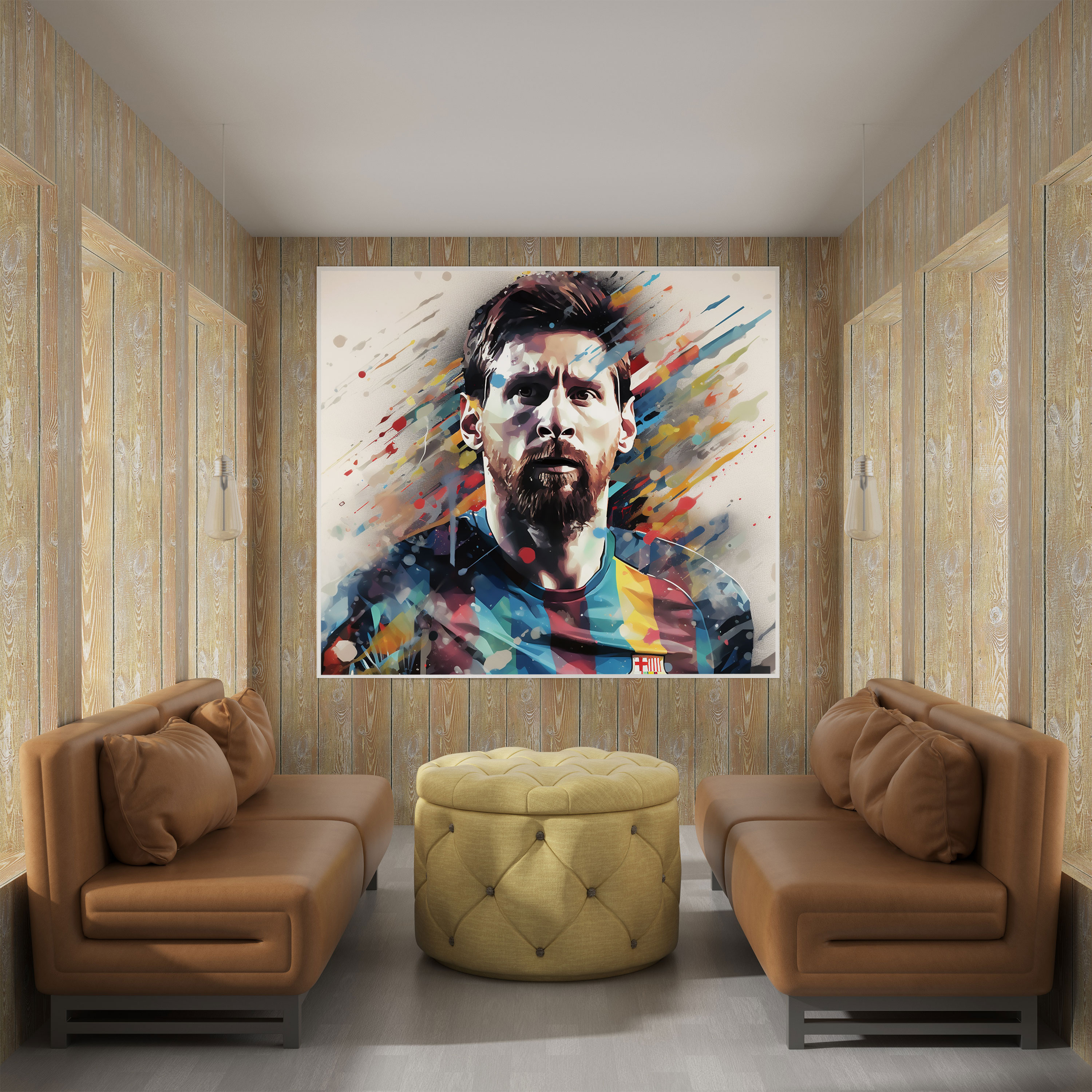 Lionel Messi Collage Canvas Print - Lionel Messi, Home Decoration, Collage Artwork, Lionel Messi