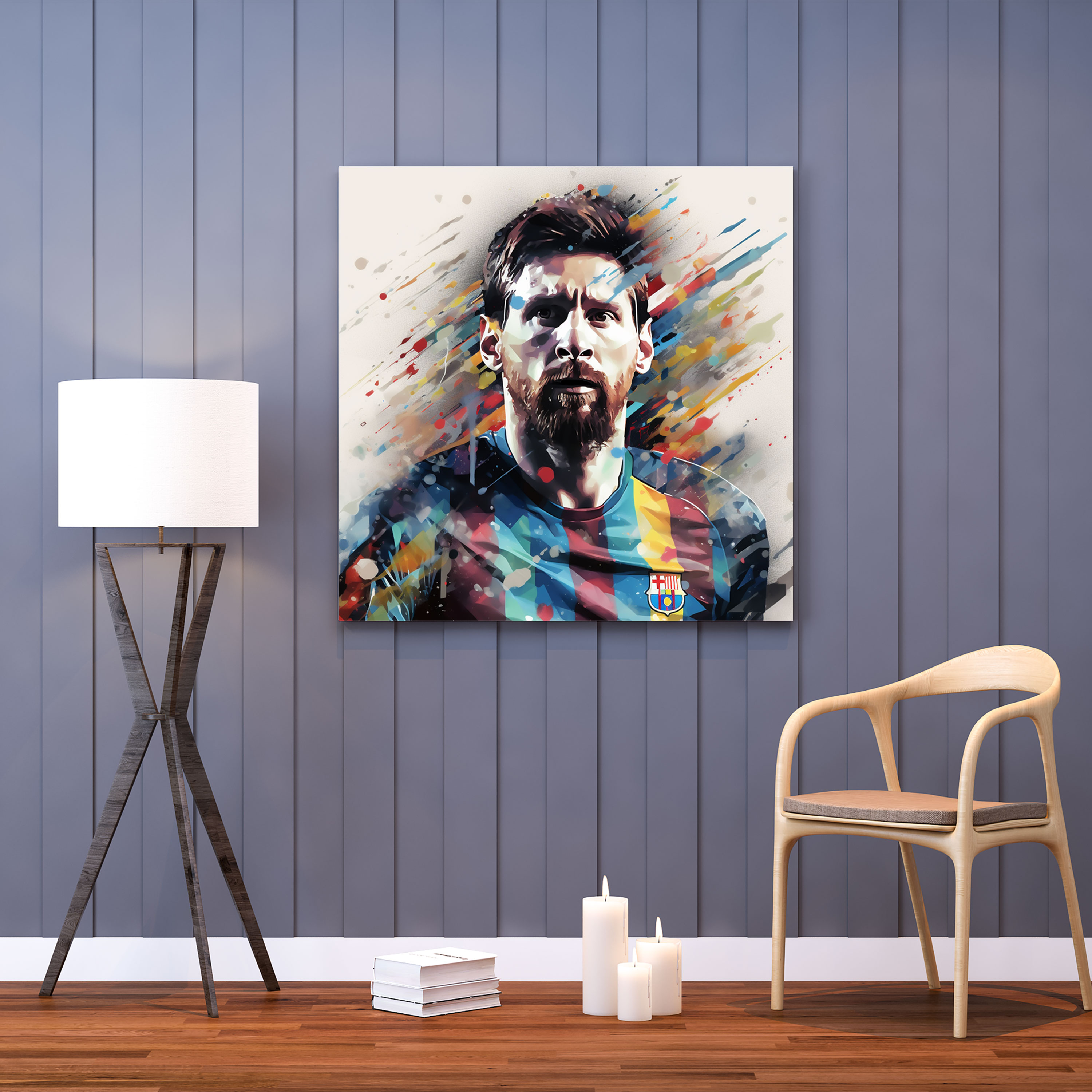 Lionel Messi Collage Canvas Print - Lionel Messi, Home Decoration, Collage Artwork, Lionel Messi