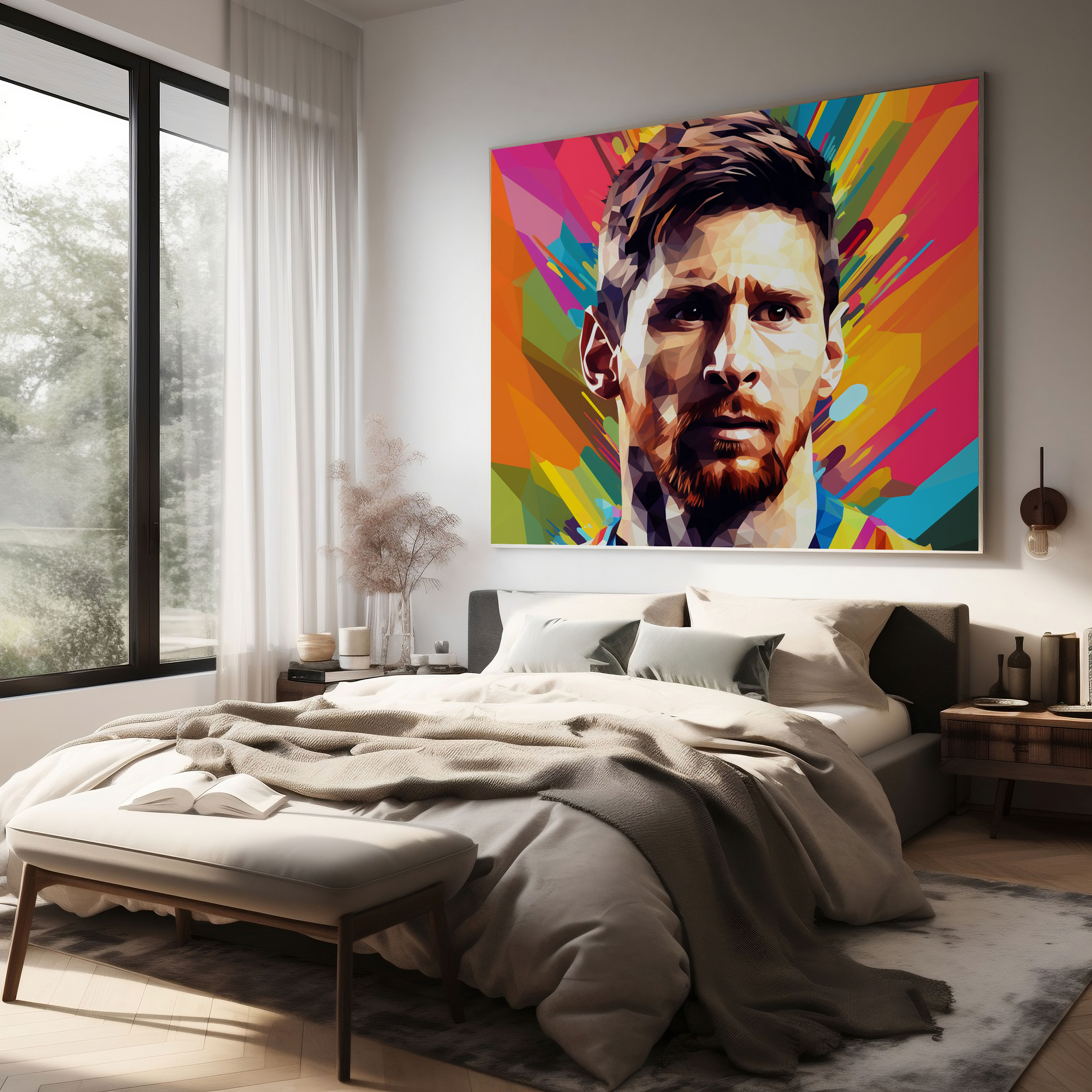 Pop Art Lionel Messi Wall Art - Lionel Messi, Lionel Messi, Colorful, Home Decoration