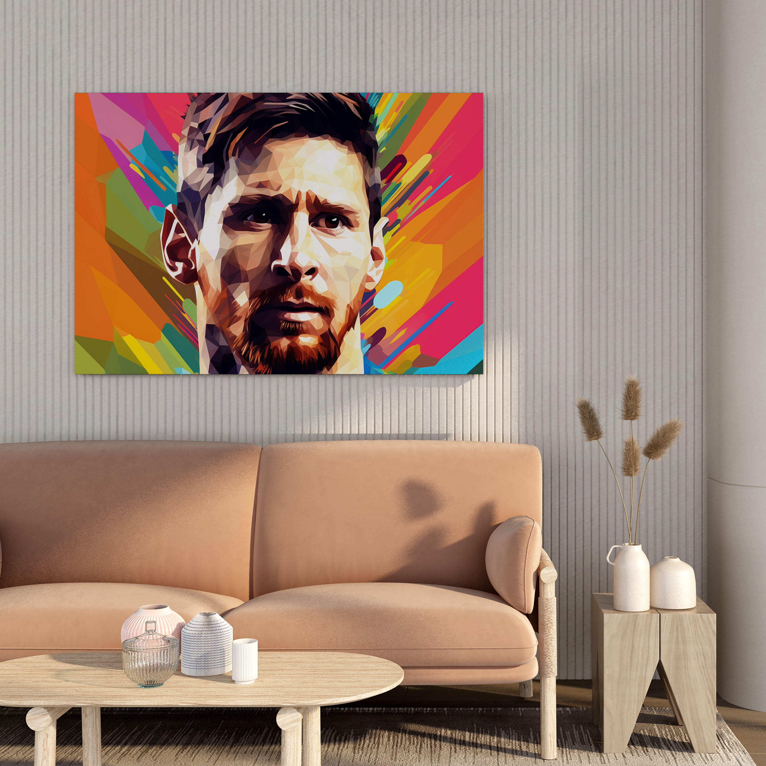 Pop Art Lionel Messi Wall Art - Lionel Messi, Lionel Messi, Colorful, Home Decoration